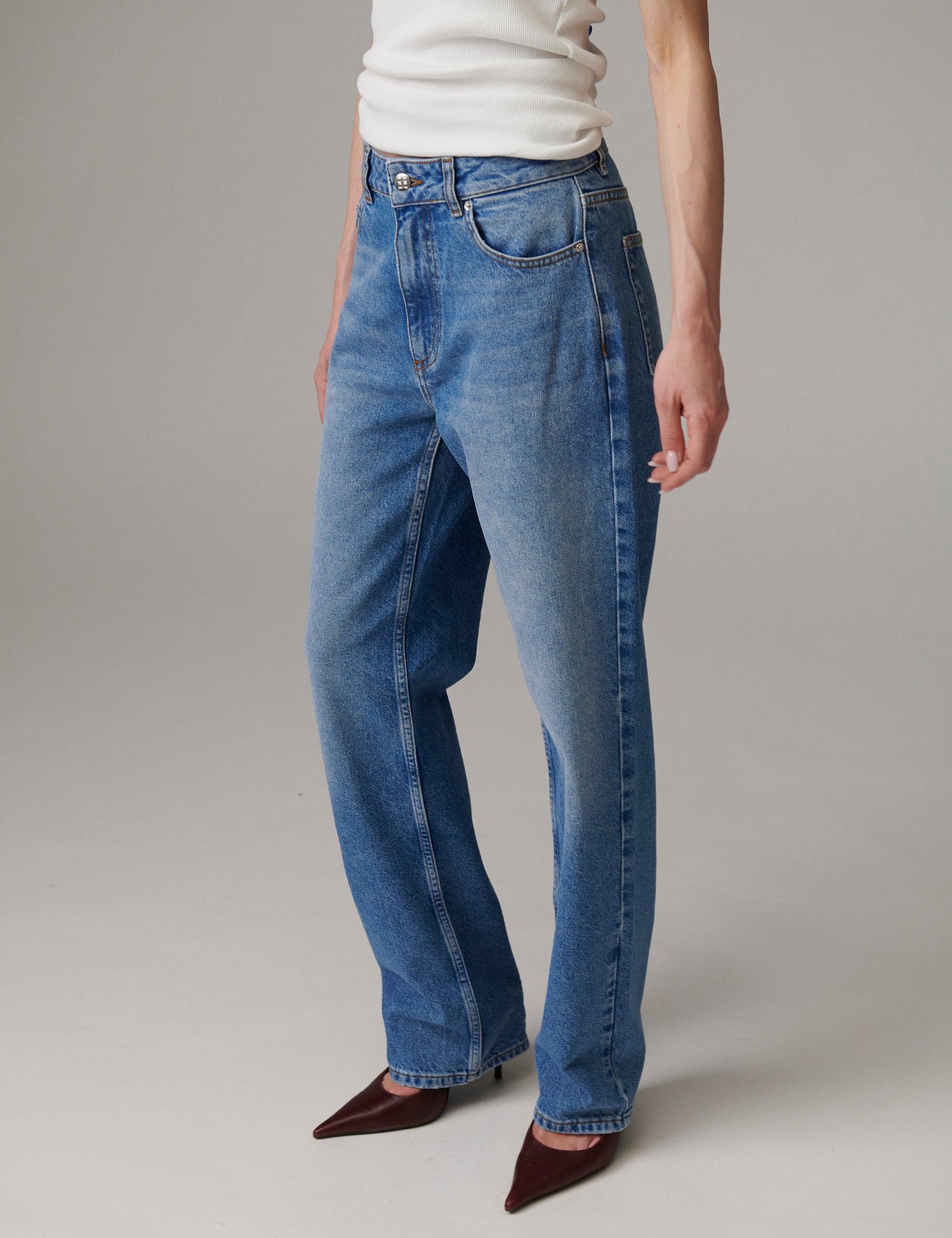 DAY Birger ét Mikkelsen DAYRiven - Soft Denim Structure Jeans 04112 Washed Blue