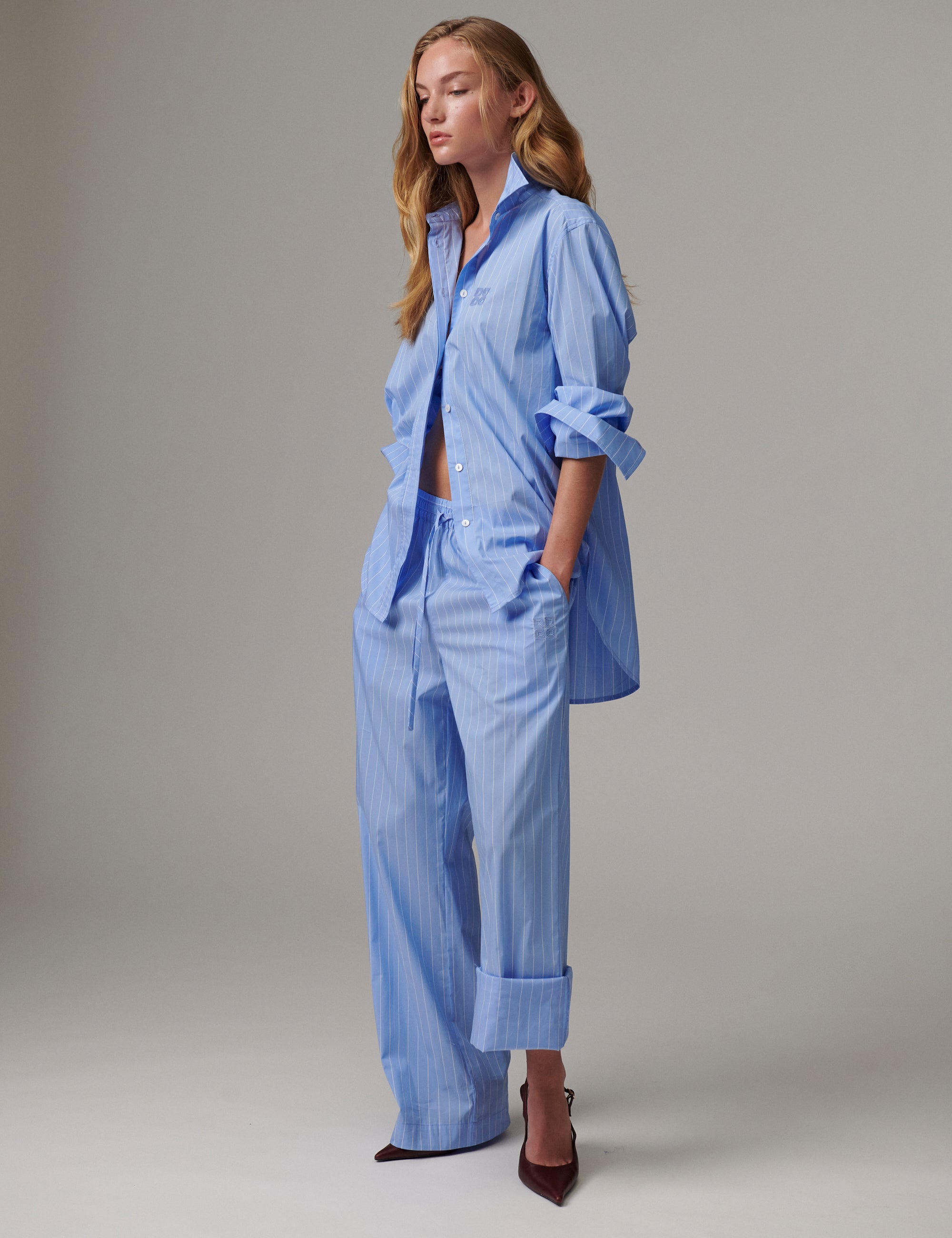 DAY Birger ét Mikkelsen DAYZoe - Daylounge Stripe - Shirt Pants 04110 Blue Stripe
