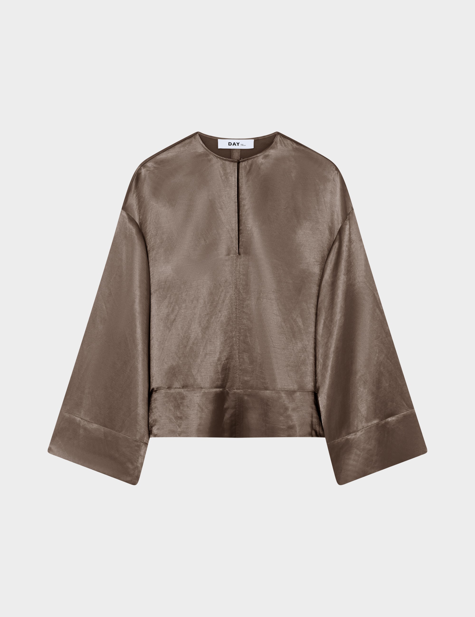 DAY Birger ét Mikkelsen Davies - High shine blend Shirts & Blouses 190809. CHOCOLATE CHIP