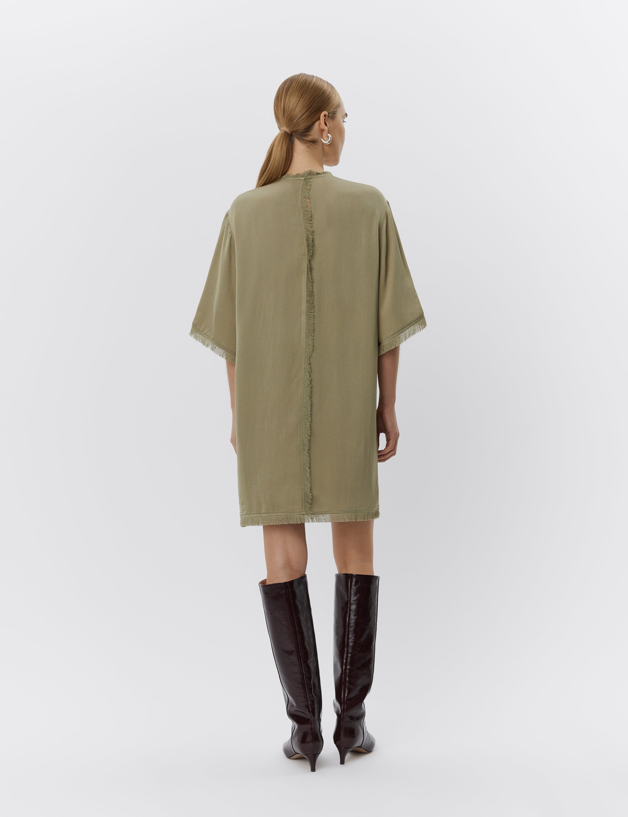 DAY Birger ét Mikkelsen Dewi - Matte Crepe Dress 500147 SAGE KHAKI