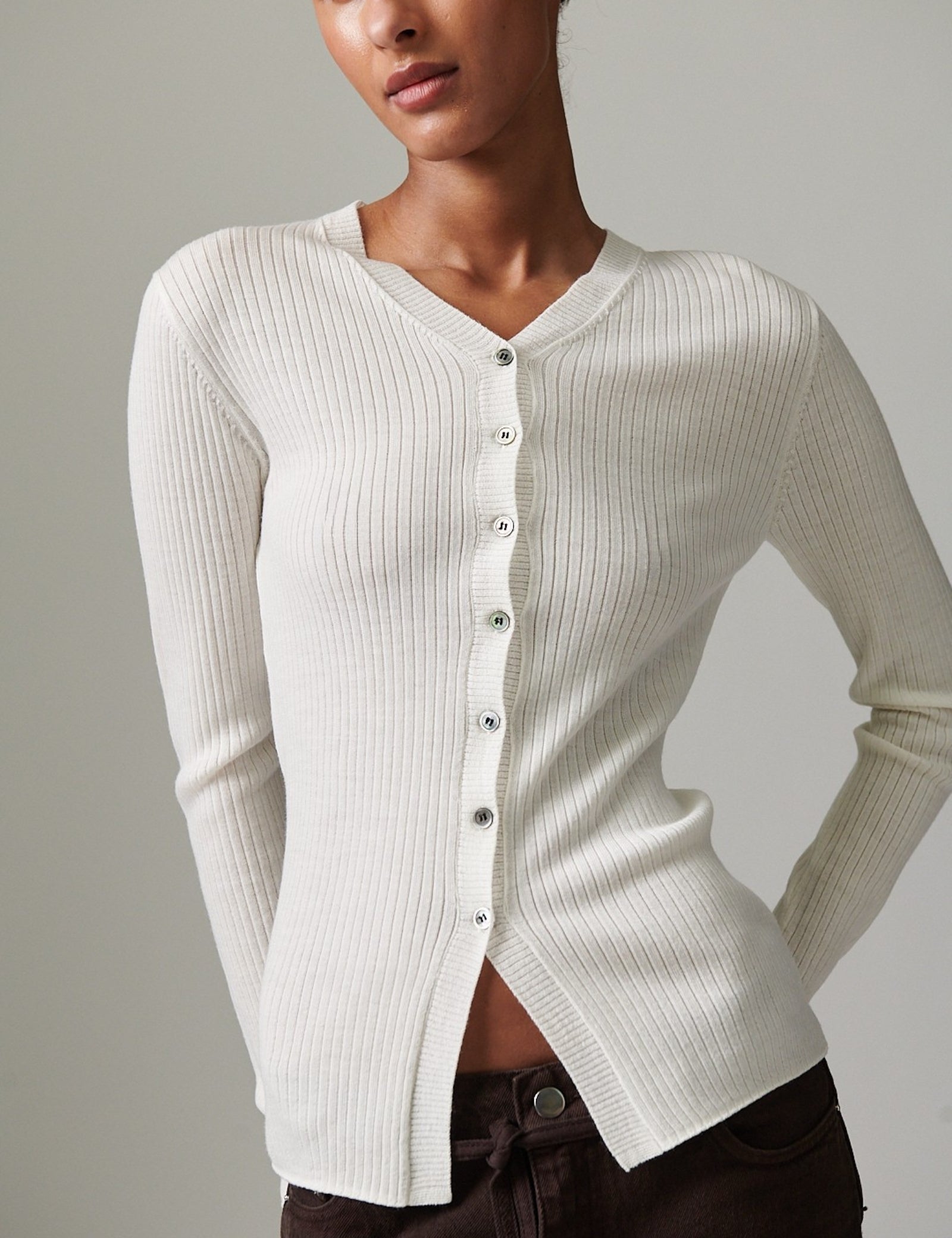 DAY Birger ét Mikkelsen Dixon - daily elements Cardigan 01002 Ivory Shade