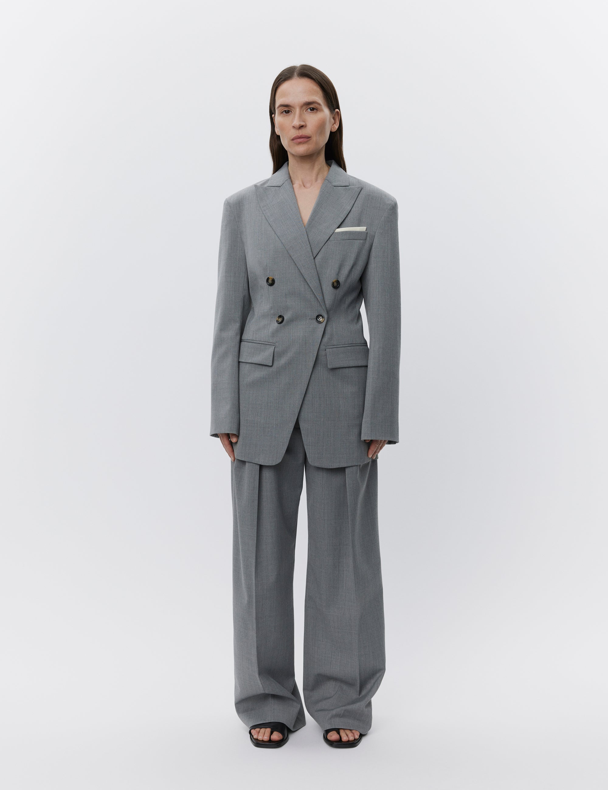 DAY Birger ét Mikkelsen Elenora - Classic Wool Blend Blazer 500006 MEDIUM GREY MELANGE