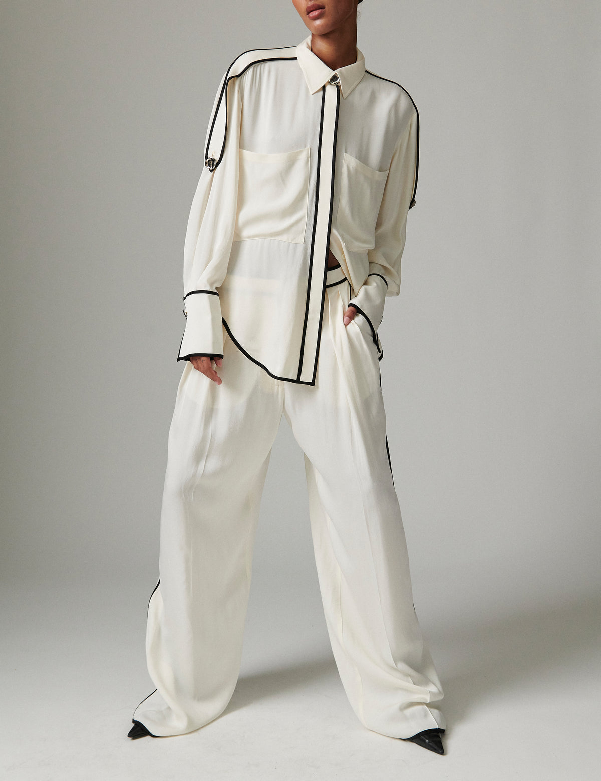 DAY Birger ét Mikkelsen Enza - Matte Crepe - Pants Pants 110605 Jet Stream