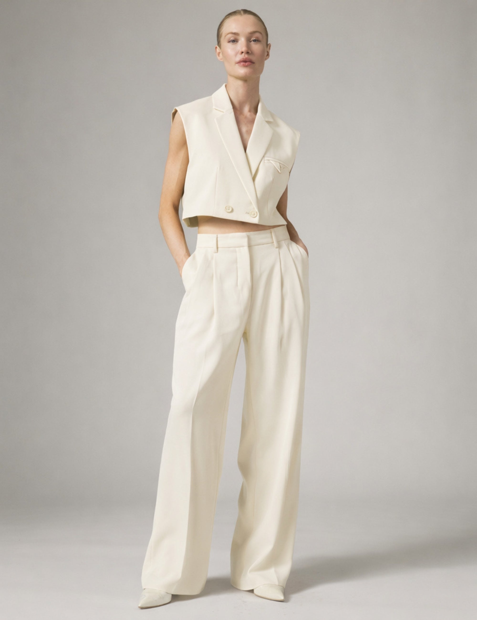 DAY Birger ét Mikkelsen Enzo - Classic Gabardine - Pants Pants 01002 Ivory Shade