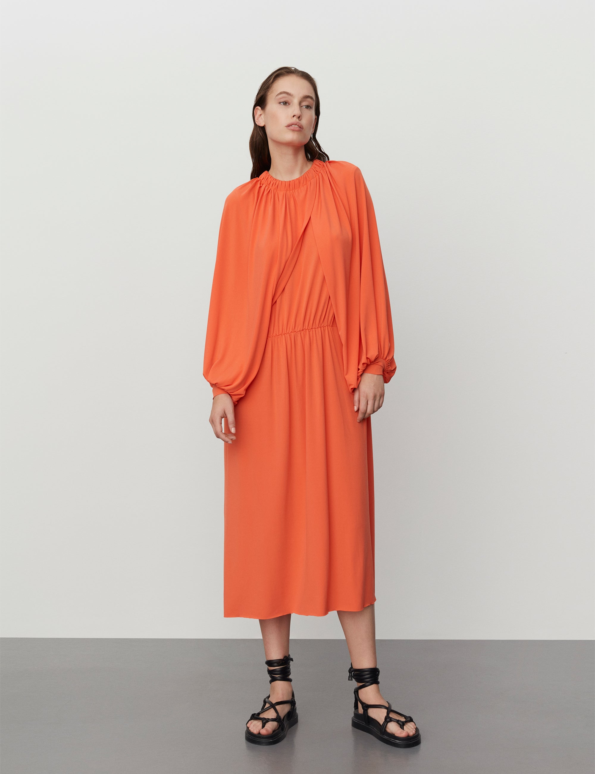 DAY Birger ét Mikkelsen Fay - Delicate Stretch Dress 161356 PERSIMMON ORANGE