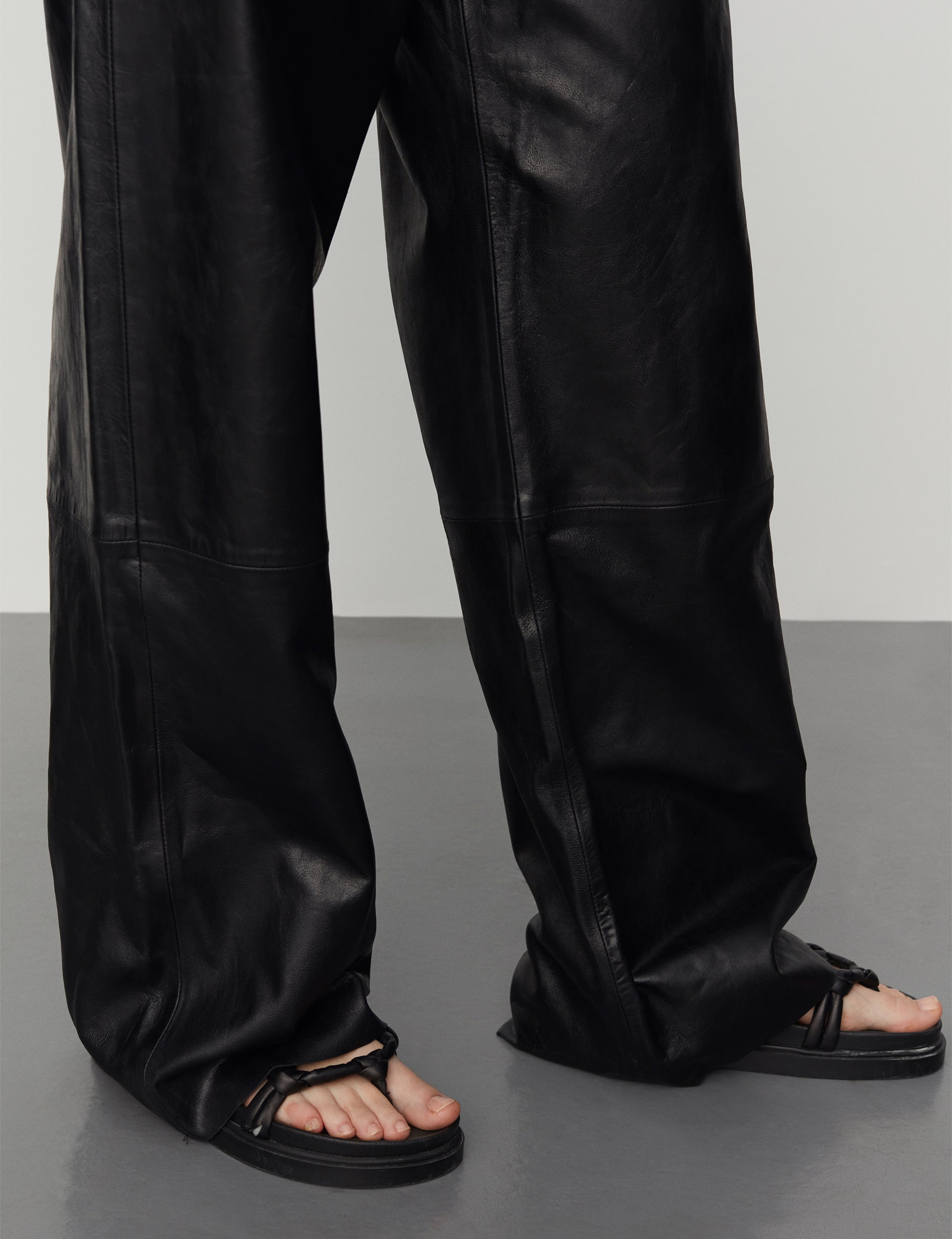 DAY Birger ét Mikkelsen Flint - Crinkled Leather Pants 190303 Black