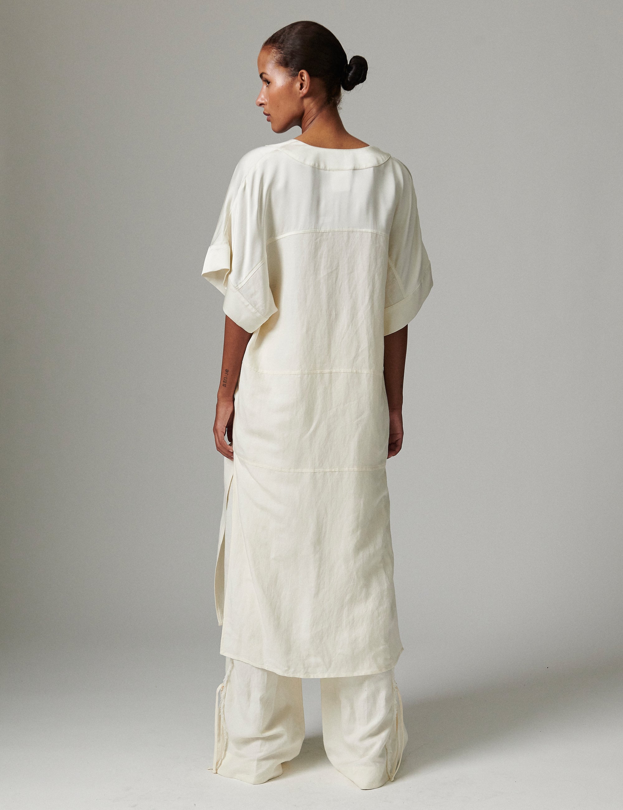 DAY Birger ét Mikkelsen Garson - Contrast Linen Dress 110605 JET STREAM