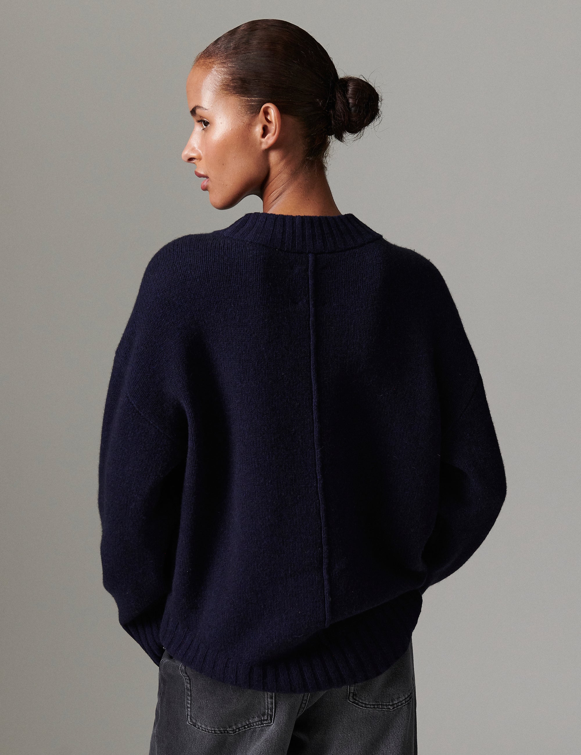 DAY Birger ét Mikkelsen Glen - Soft Lamb Pullover 194020 DARK SAPPHIRE.