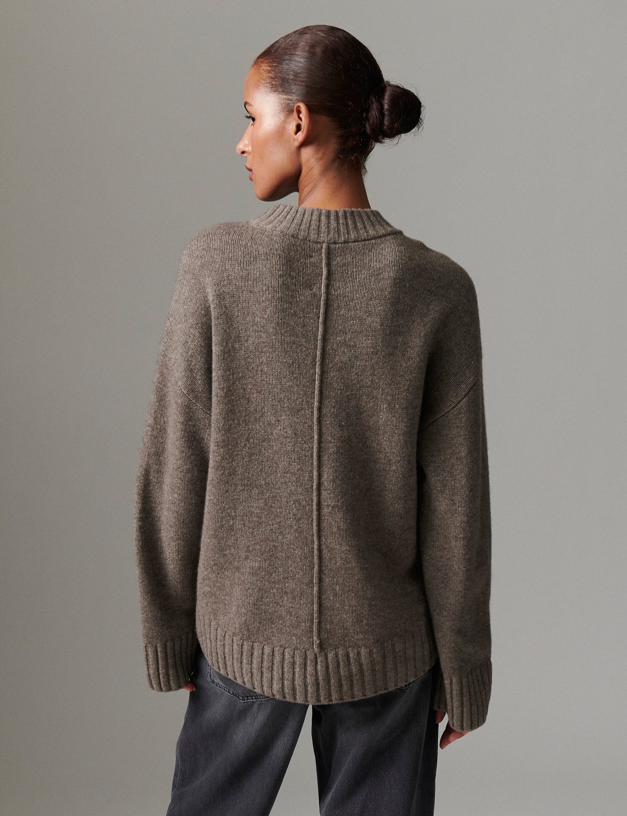 DAY Birger ét Mikkelsen Glen - Soft Lamb Pullover 500157 CHOCOLATE CHIP MELANGE