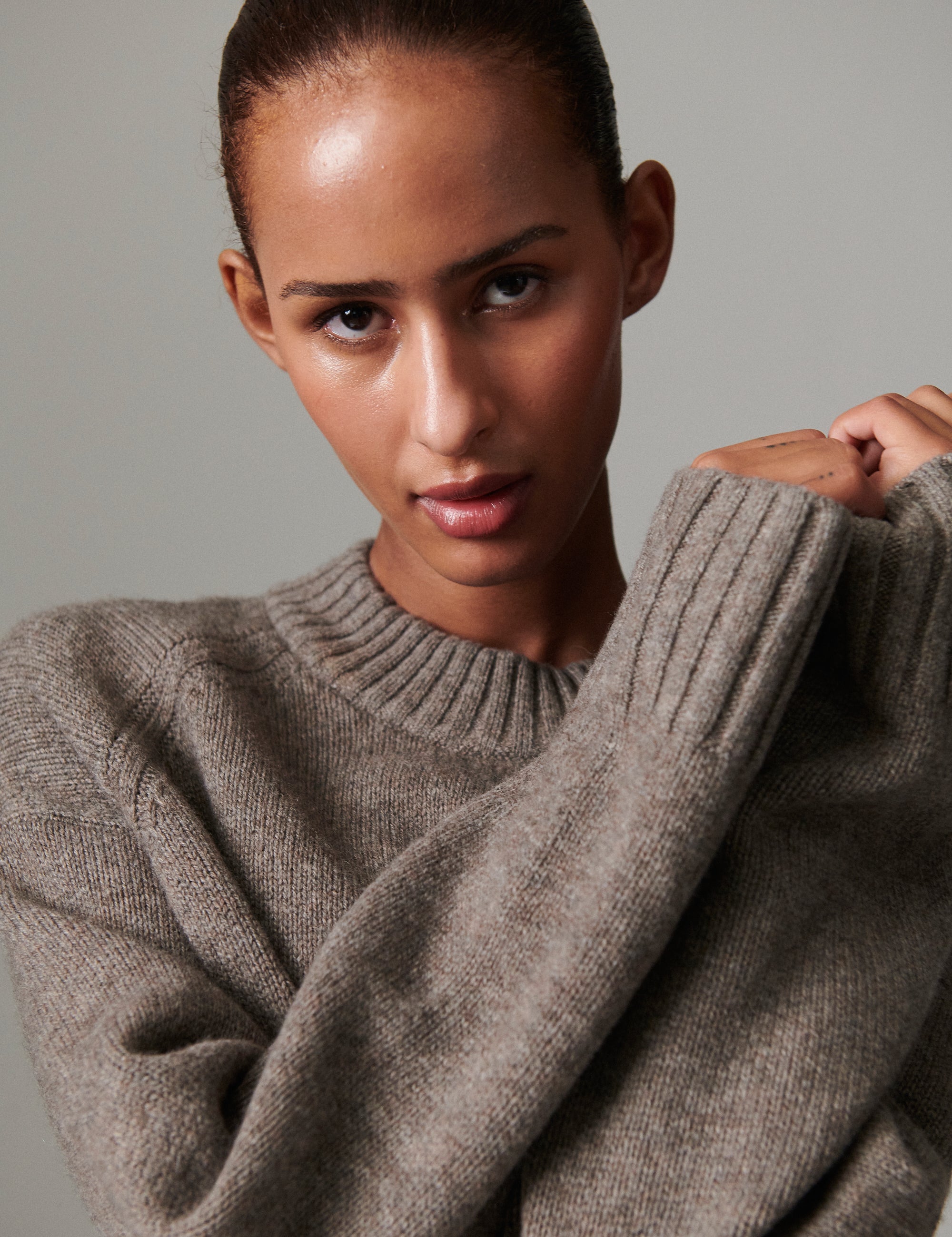 DAY Birger ét Mikkelsen Glen - Soft Lamb Pullover 500157 CHOCOLATE CHIP MELANGE