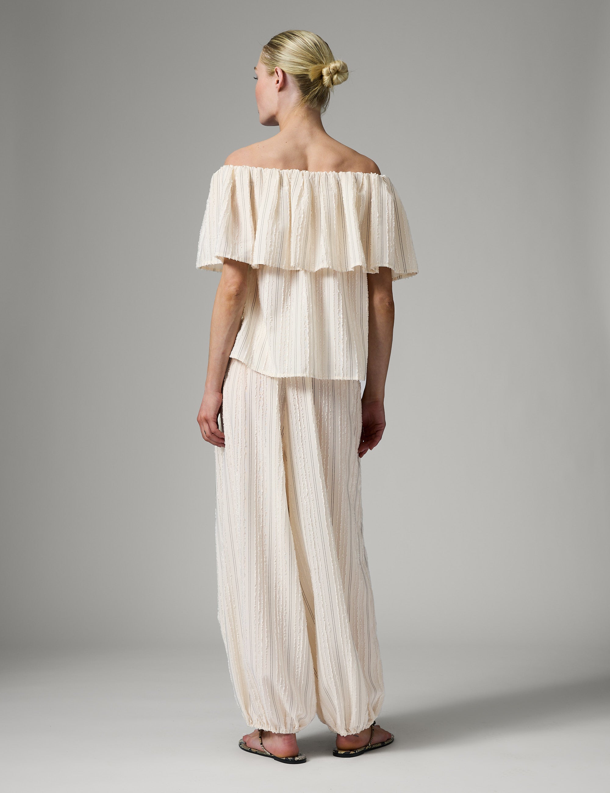 DAY Birger ét Mikkelsen Harsha - Raw Stripes Pants 110605 Jet Stream