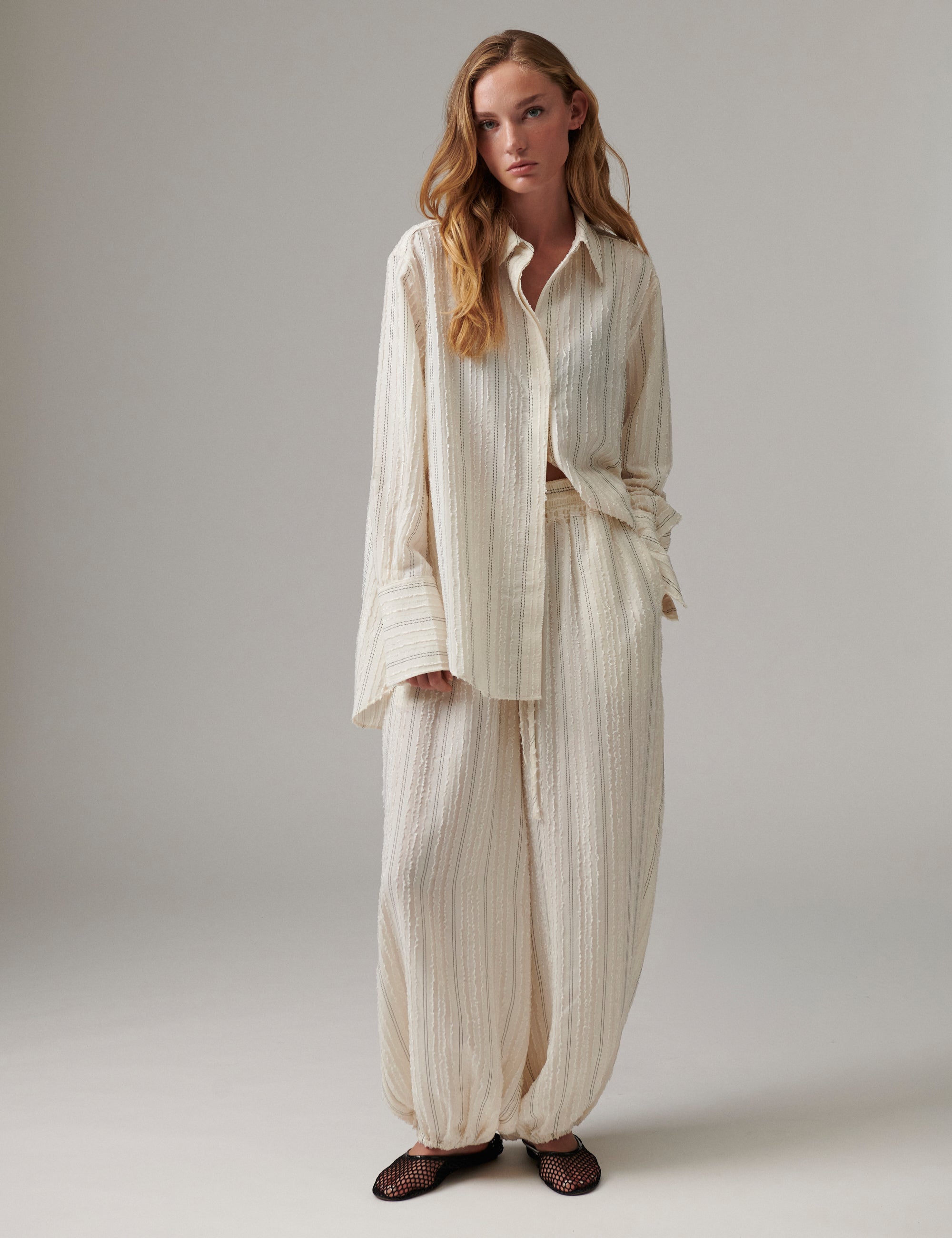 DAY Birger ét Mikkelsen Harsha - Raw Stripes - Pants Pants 01022 Jet Stream