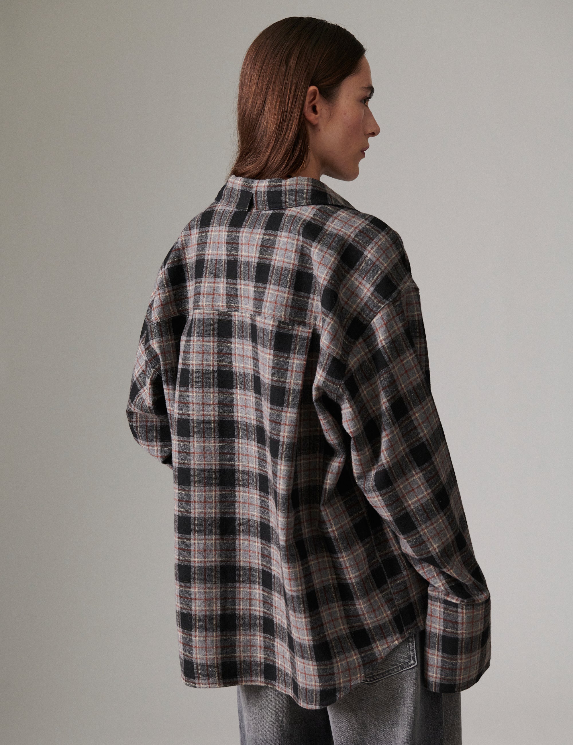 DAY Birger ét Mikkelsen Henri - Flannel Luxe - Shirt Shirt 500006 Medium Grey Melange