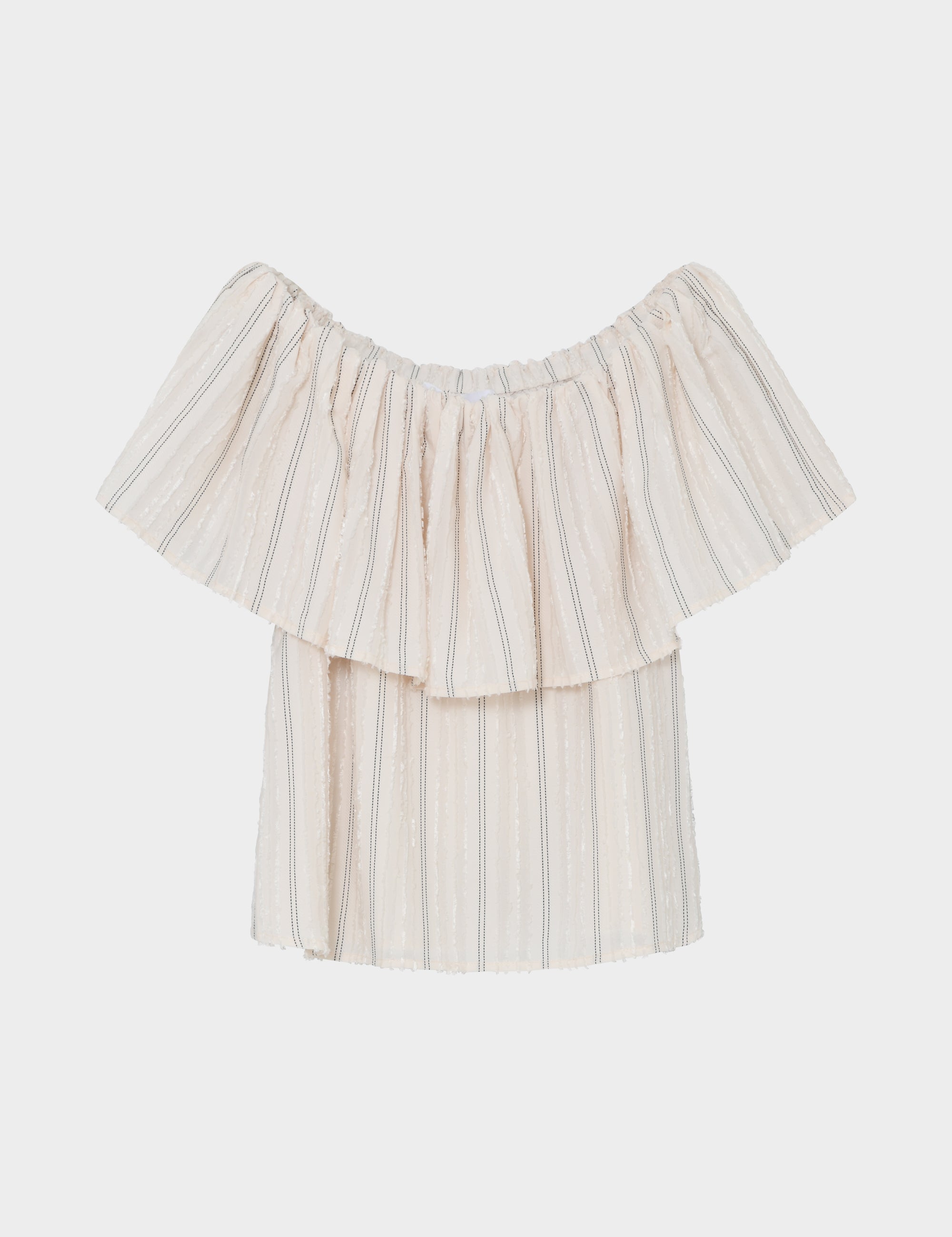 DAY Birger ét Mikkelsen Hera - Raw Stripes Tops & T-Shirts 110605 Jet Stream