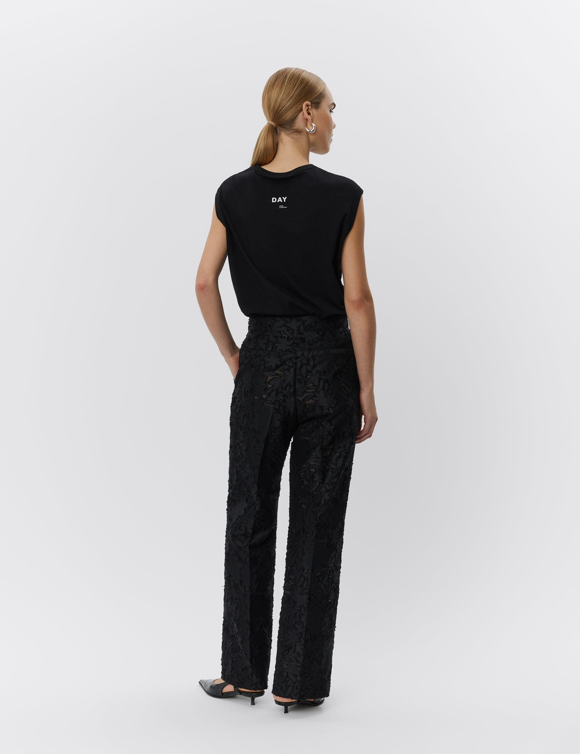 DAY Birger ét Mikkelsen Hunt - Refined structure Pants 190303 BLACK