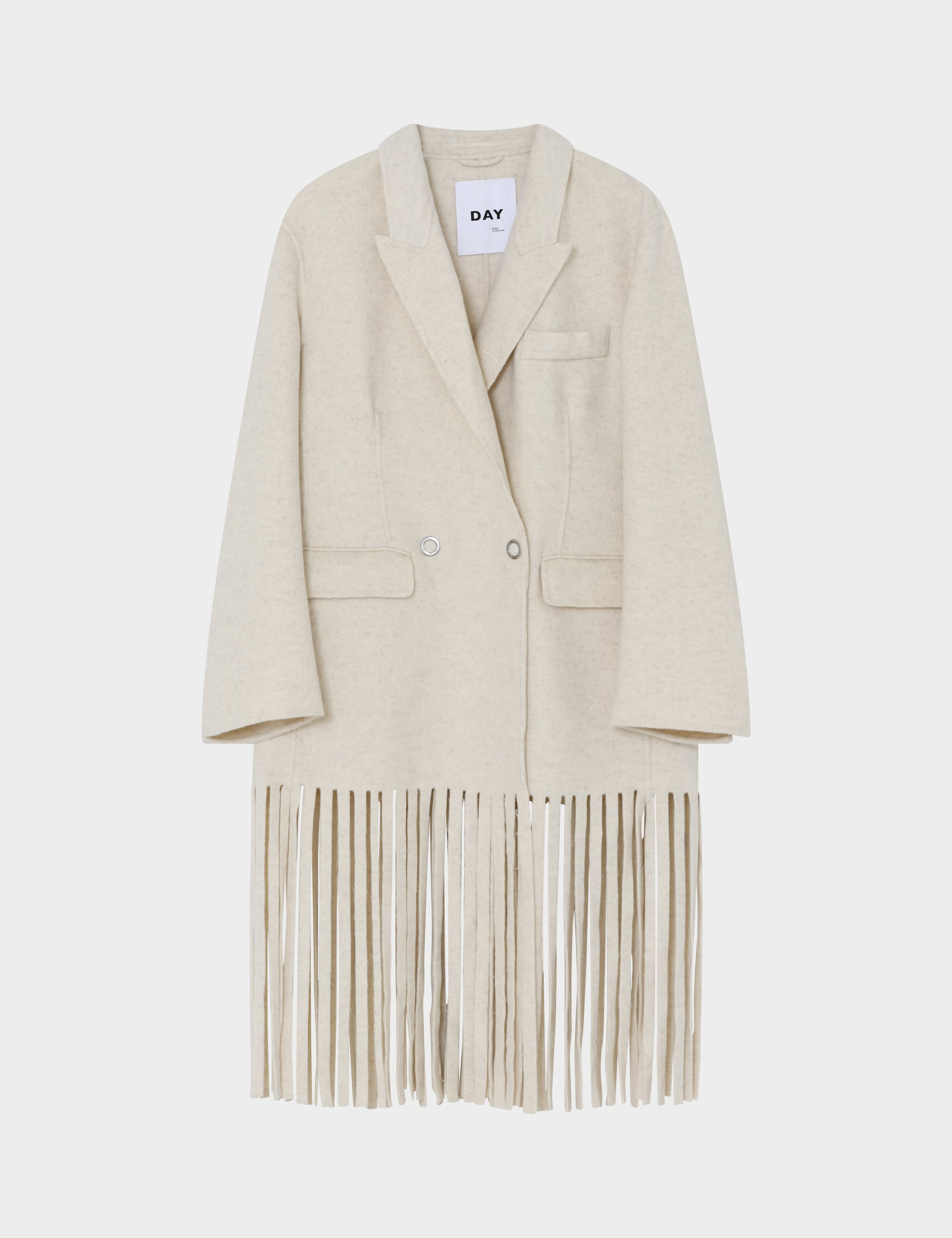 DAY Birger ét Mikkelsen Iris Fringes - Double Faced Wool Jacket 500174 JETSTREAM MELANGE