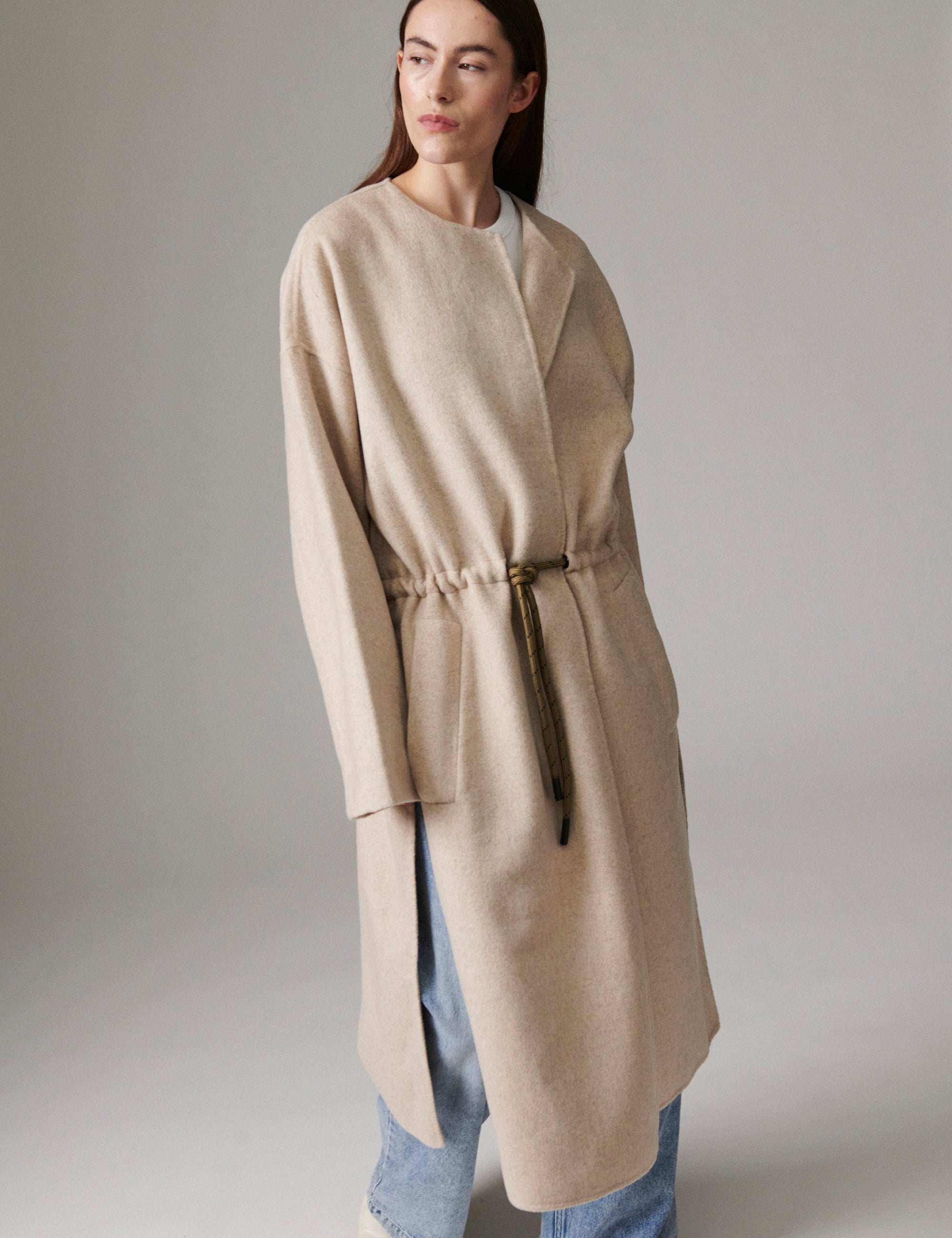 DAY Birger ét Mikkelsen Joel - Double Faced Wool - Coat Coat 500144 PISTACHIO SHELL MELANGE