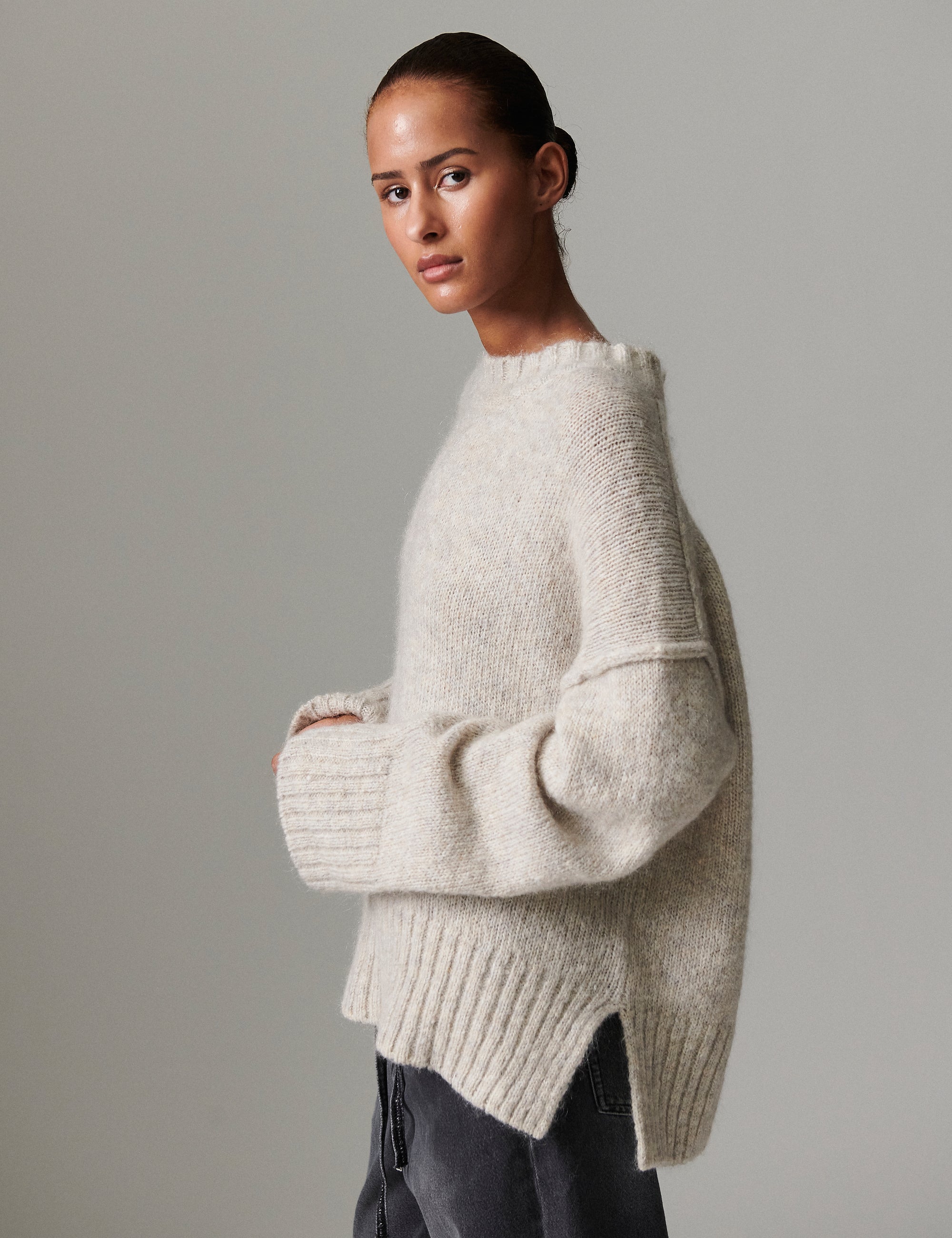 DAY Birger ét Mikkelsen Josie - Soft Mohair Pullover 500036 Light Grey Melange