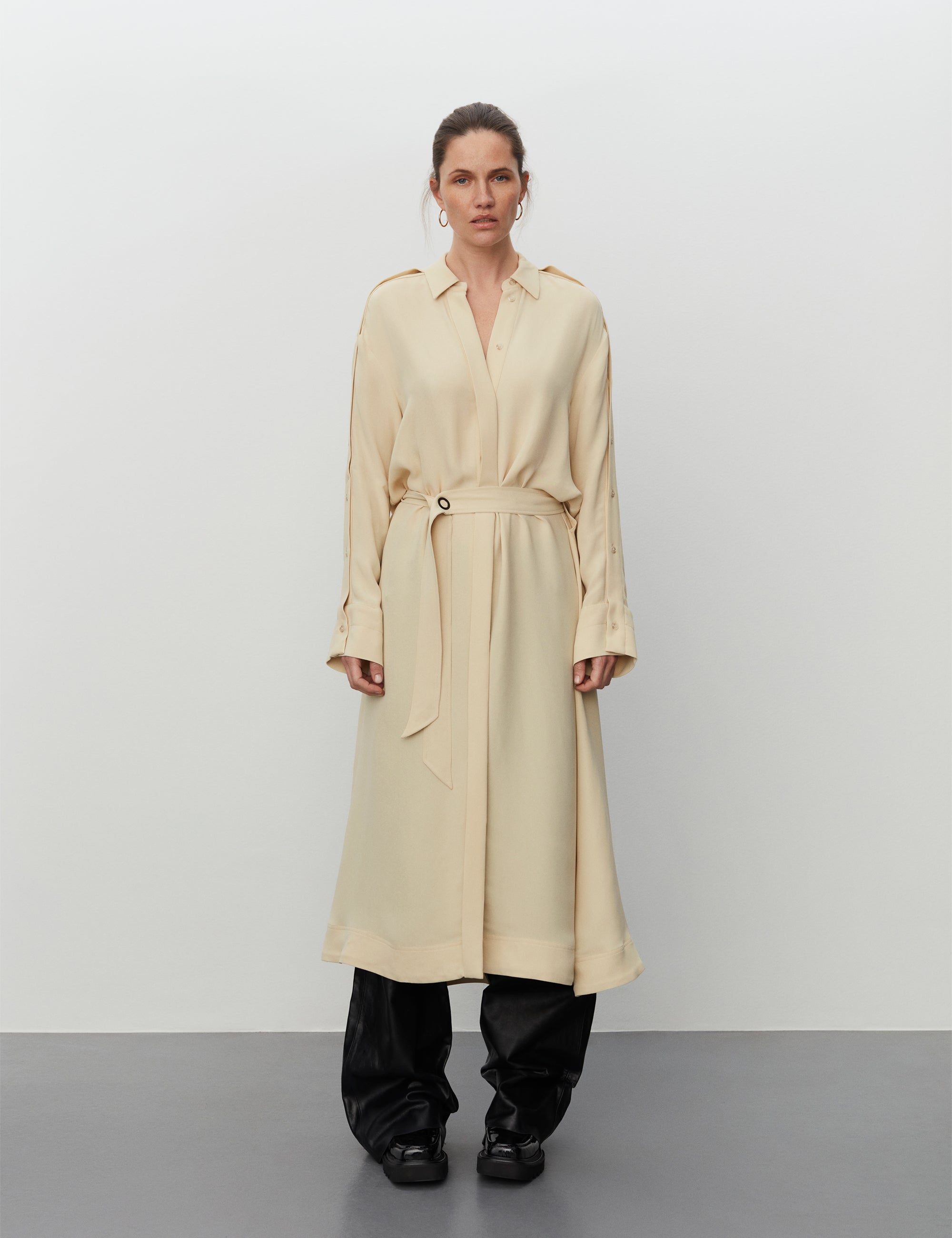 DAY Birger ét Mikkelsen Lamara - Matte Viscose Crepe Dress 130711 PUTTY