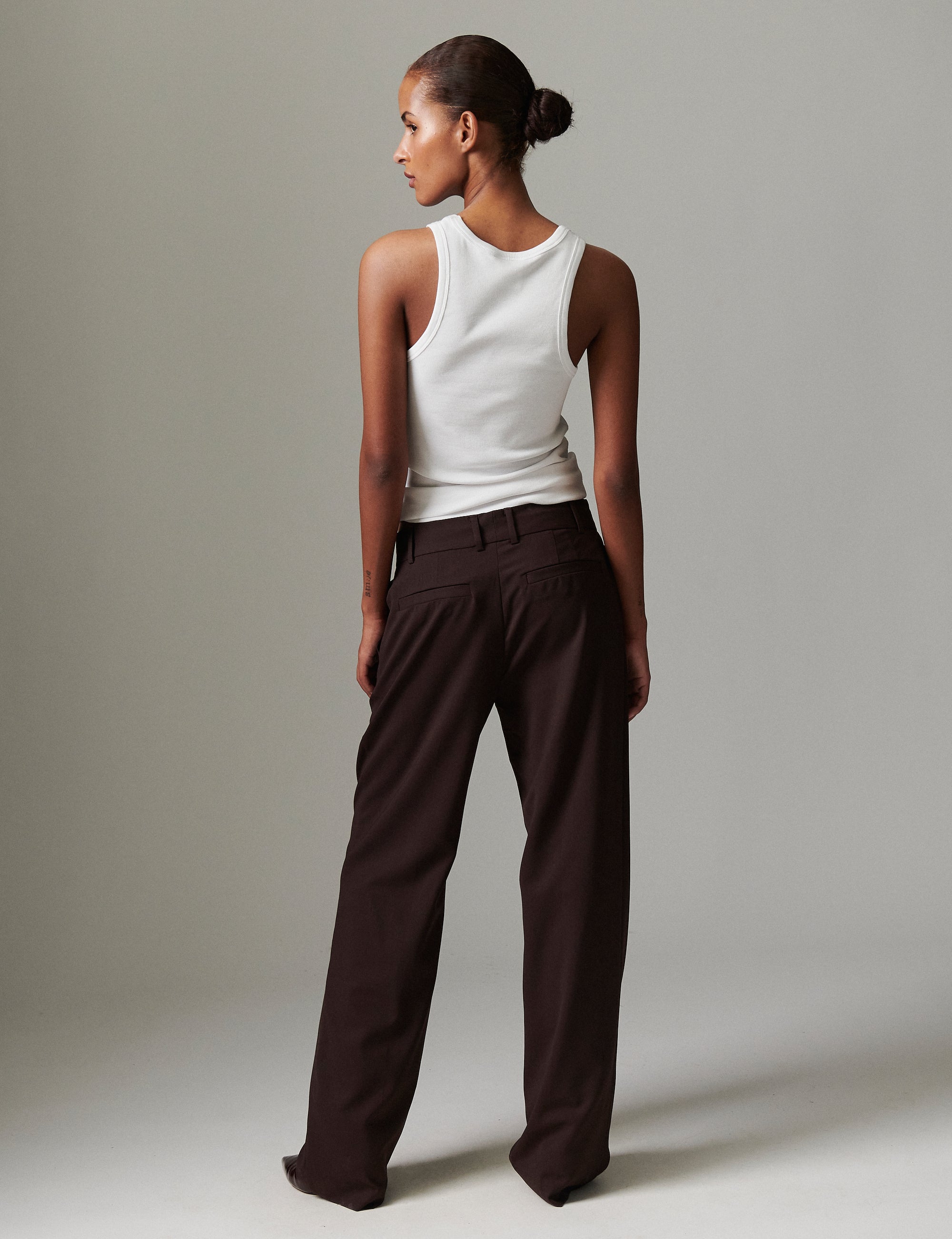 DAY Birger ét Mikkelsen Liliane - Light Wool Blend Pants 191110 CHOCOLATE PLUM