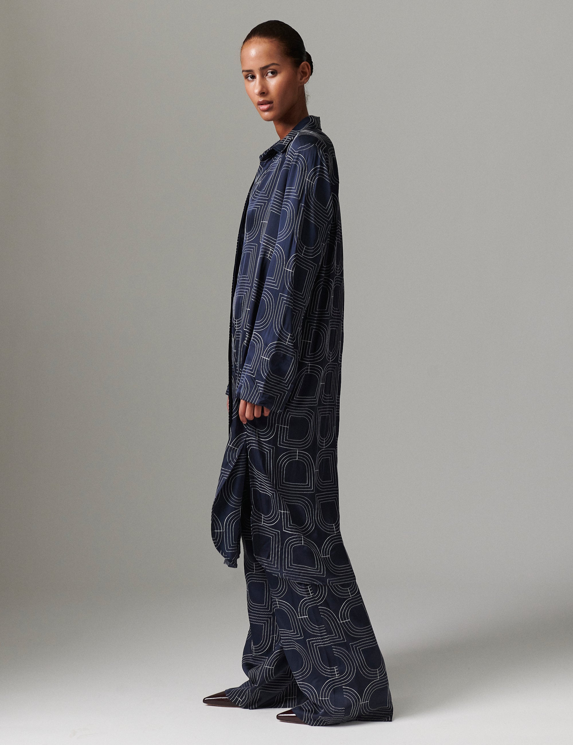 DAY Birger ét Mikkelsen Lissy - Fluid Viscose Stitch Dress 194020 DARK SAPPHIRE.