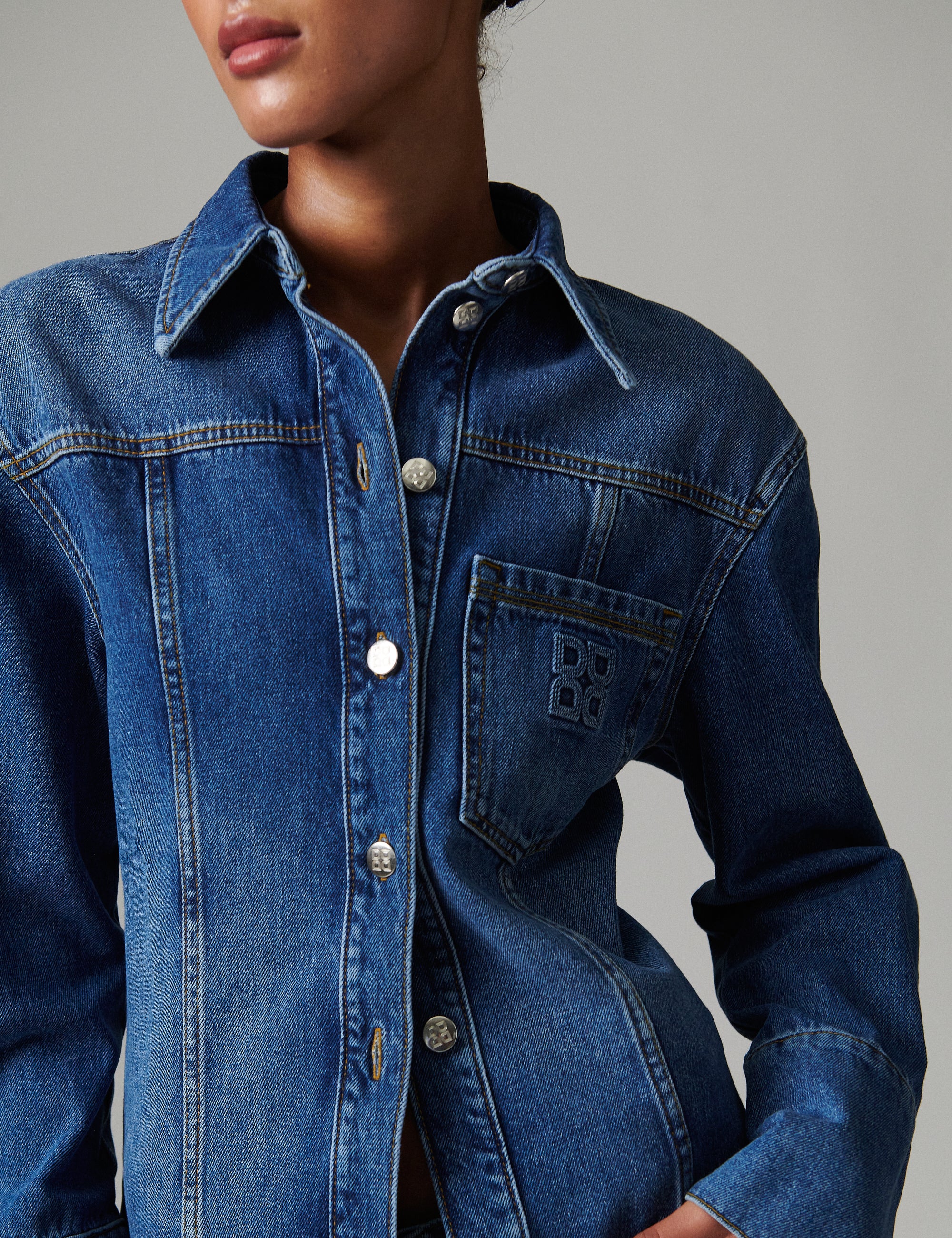 DAY Birger ét Mikkelsen Ludmilla - Medium Denim Tops & T-Shirts 500165 MEDIUM BLUE