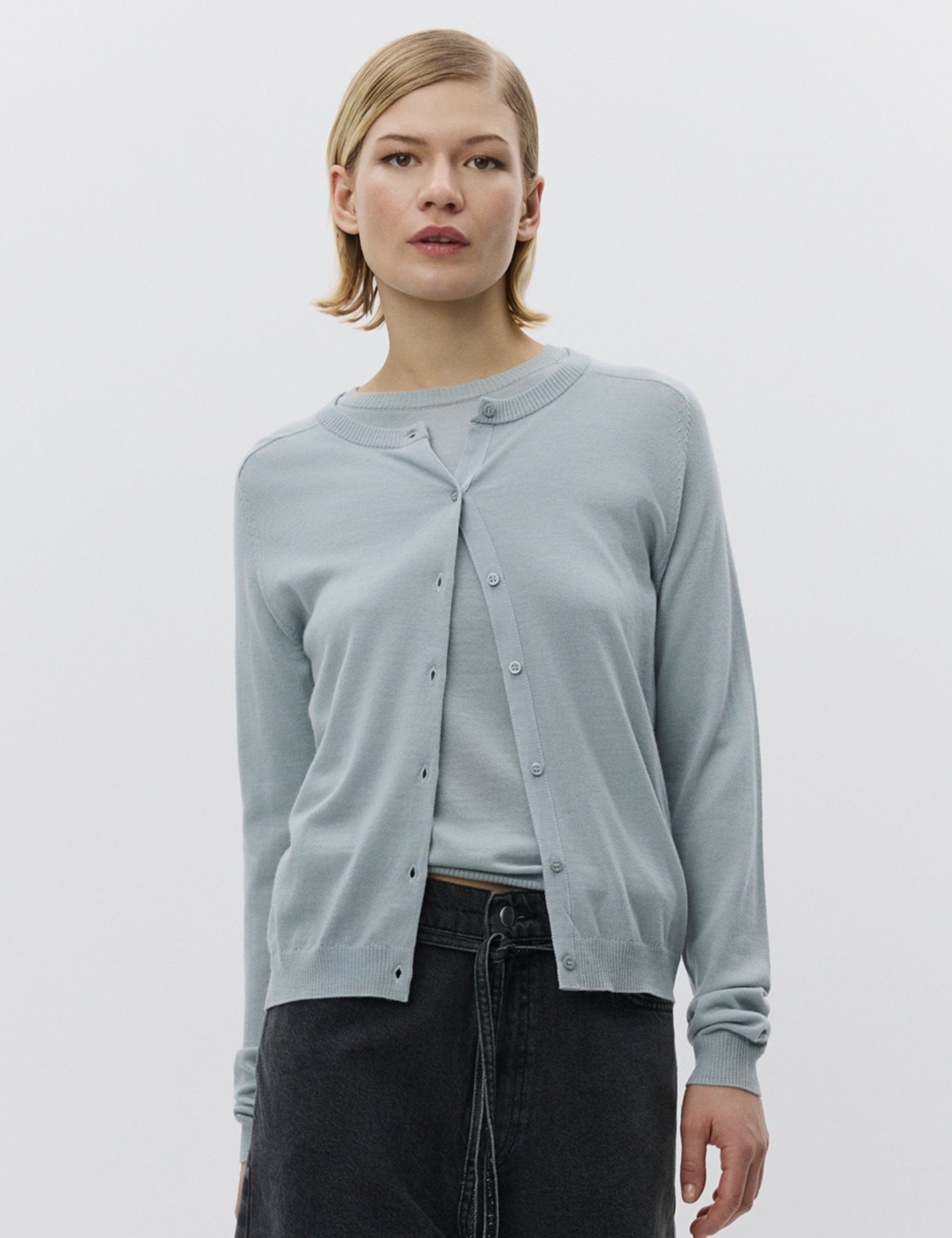 DAY Birger ét Mikkelsen Luna - Daily Elements Cardigan 144206 PEARL BLUE