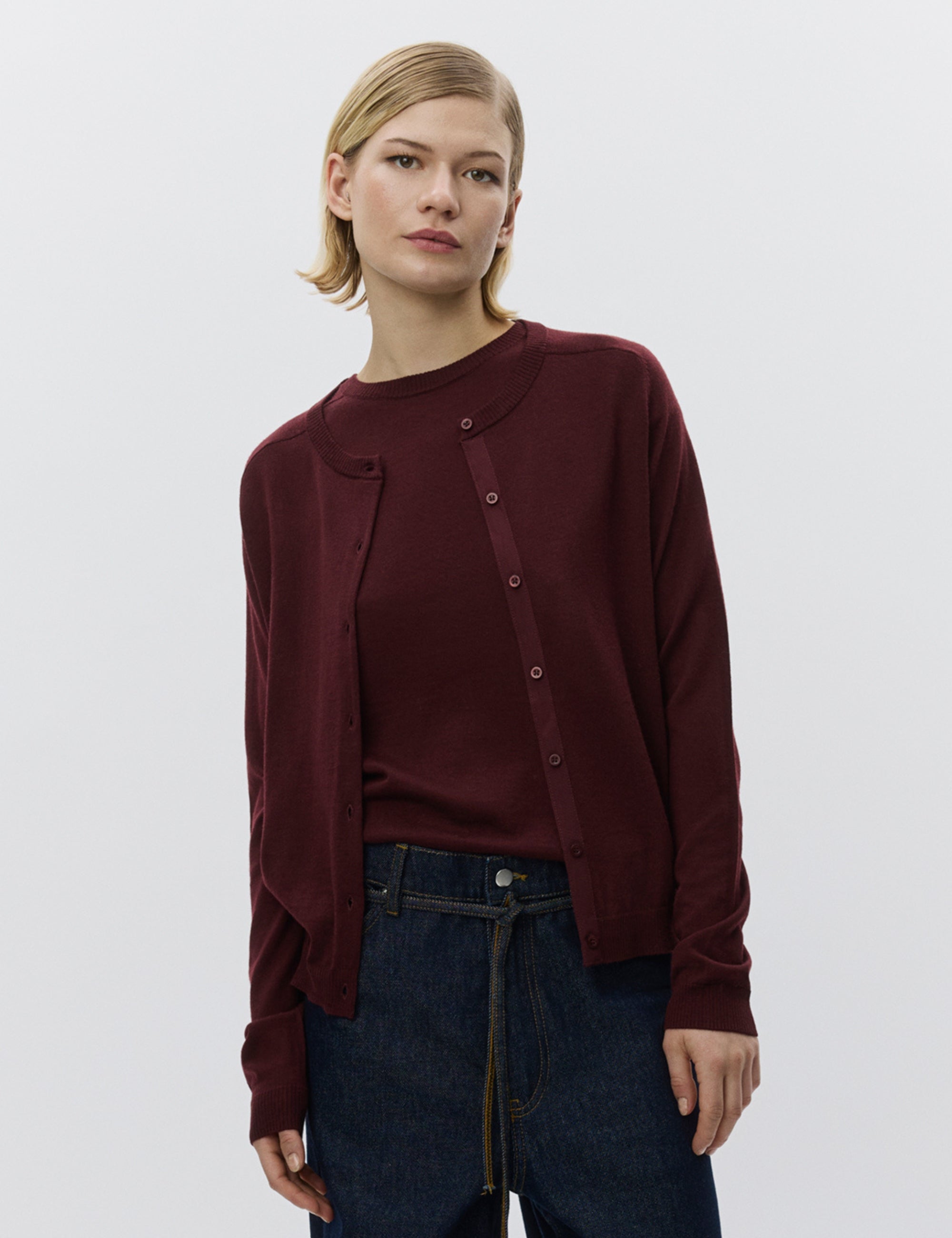 DAY Birger ét Mikkelsen Luna - Daily Elements Cardigan 191317 Bitter Chocolate