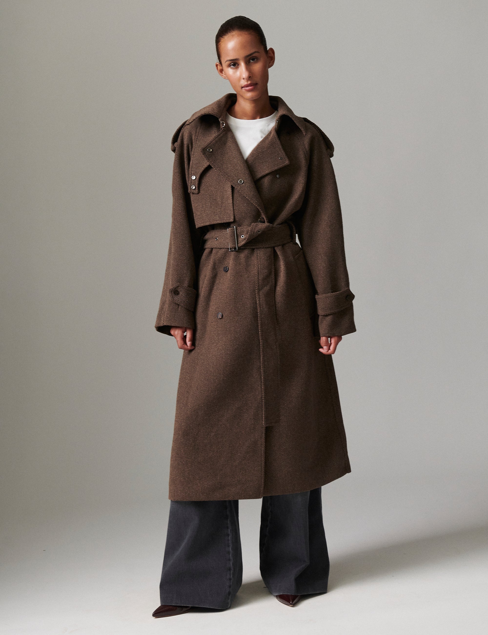 DAY Birger ét Mikkelsen Lynn - Heavy Wool Twill Coats & Jackets 190809. CHOCOLATE CHIP
