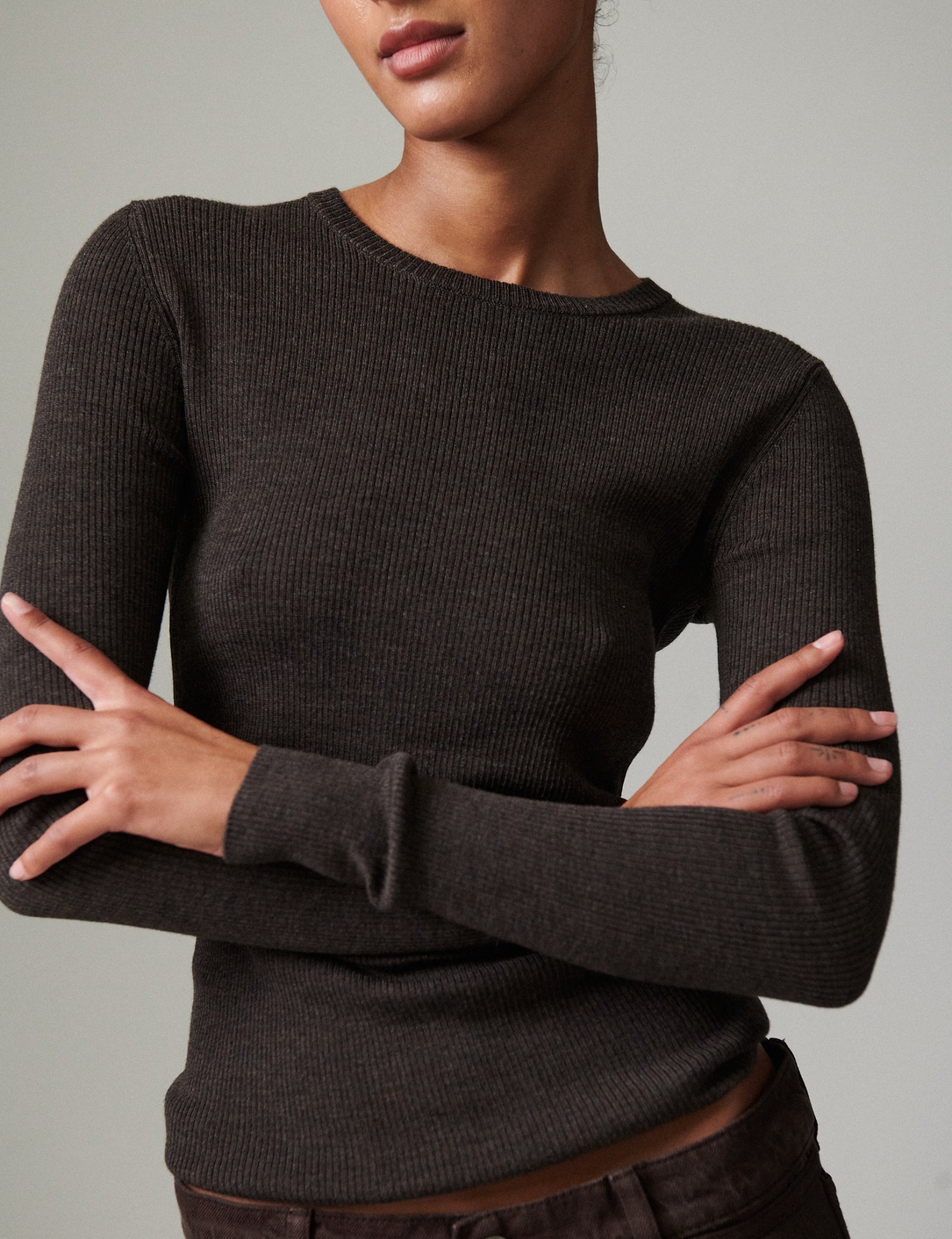 DAY Birger ét Mikkelsen Mariana - Daily Elements Tops & T-Shirts 500180 Expresso Melange
