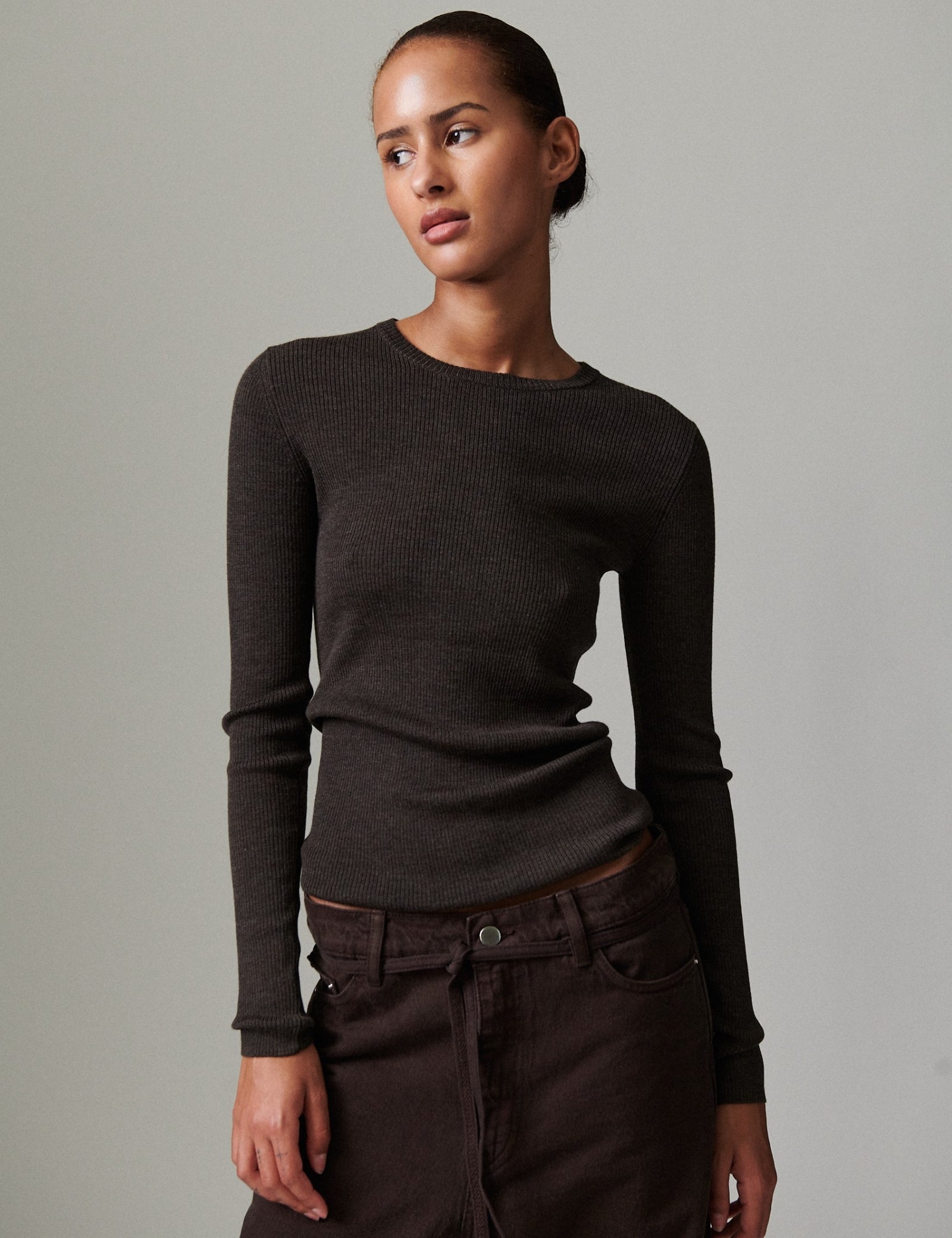 DAY Birger ét Mikkelsen Mariana - Daily Elements Tops & T-Shirts 500180 Expresso Melange