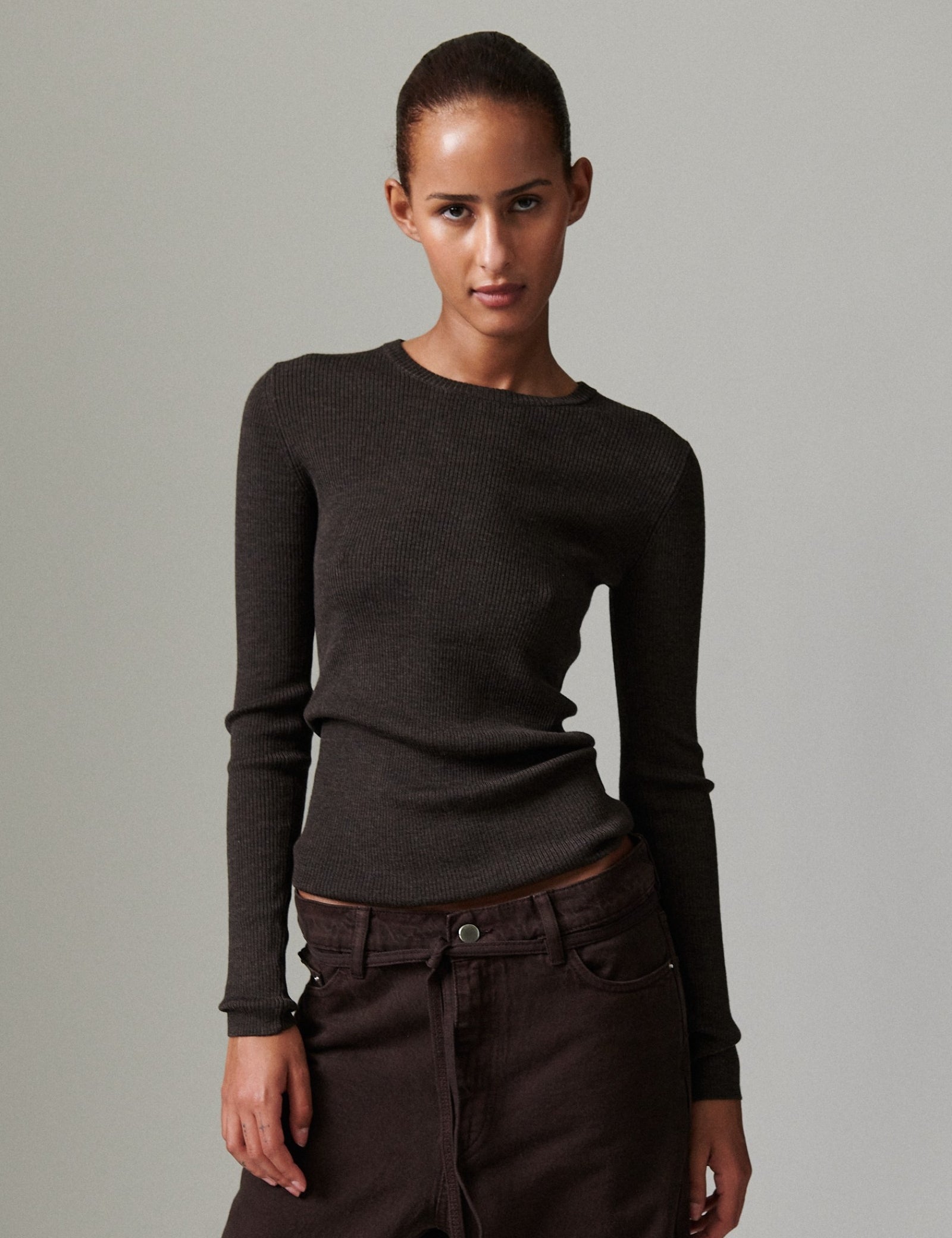 DAY Birger ét Mikkelsen Mariana - Daily Elements Tops & T-Shirts 500180 Expresso Melange