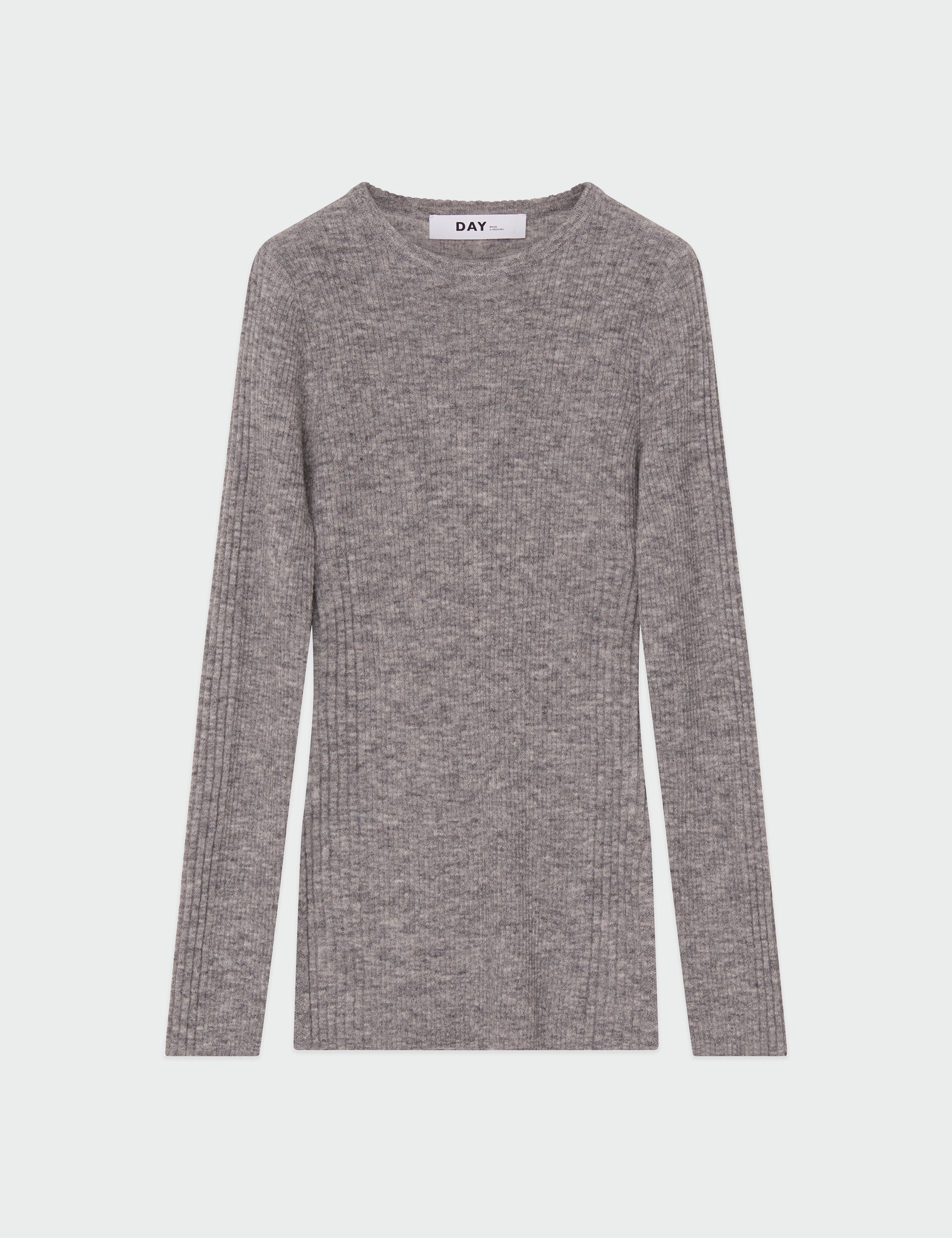 DAY Birger ét Mikkelsen Marissa - Merino Blend Tops & T-Shirts 500006 Medium Grey Melange