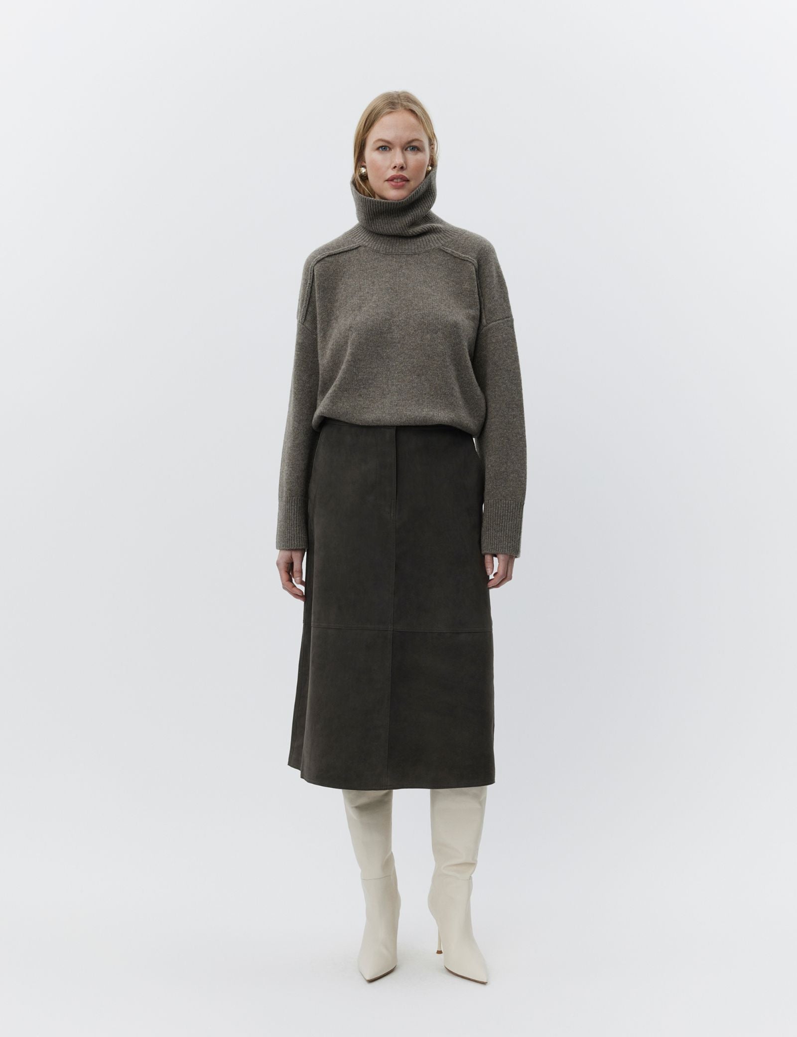 DAY Birger ét Mikkelsen Melo - Suede Skirt 191103 ESPRESSO