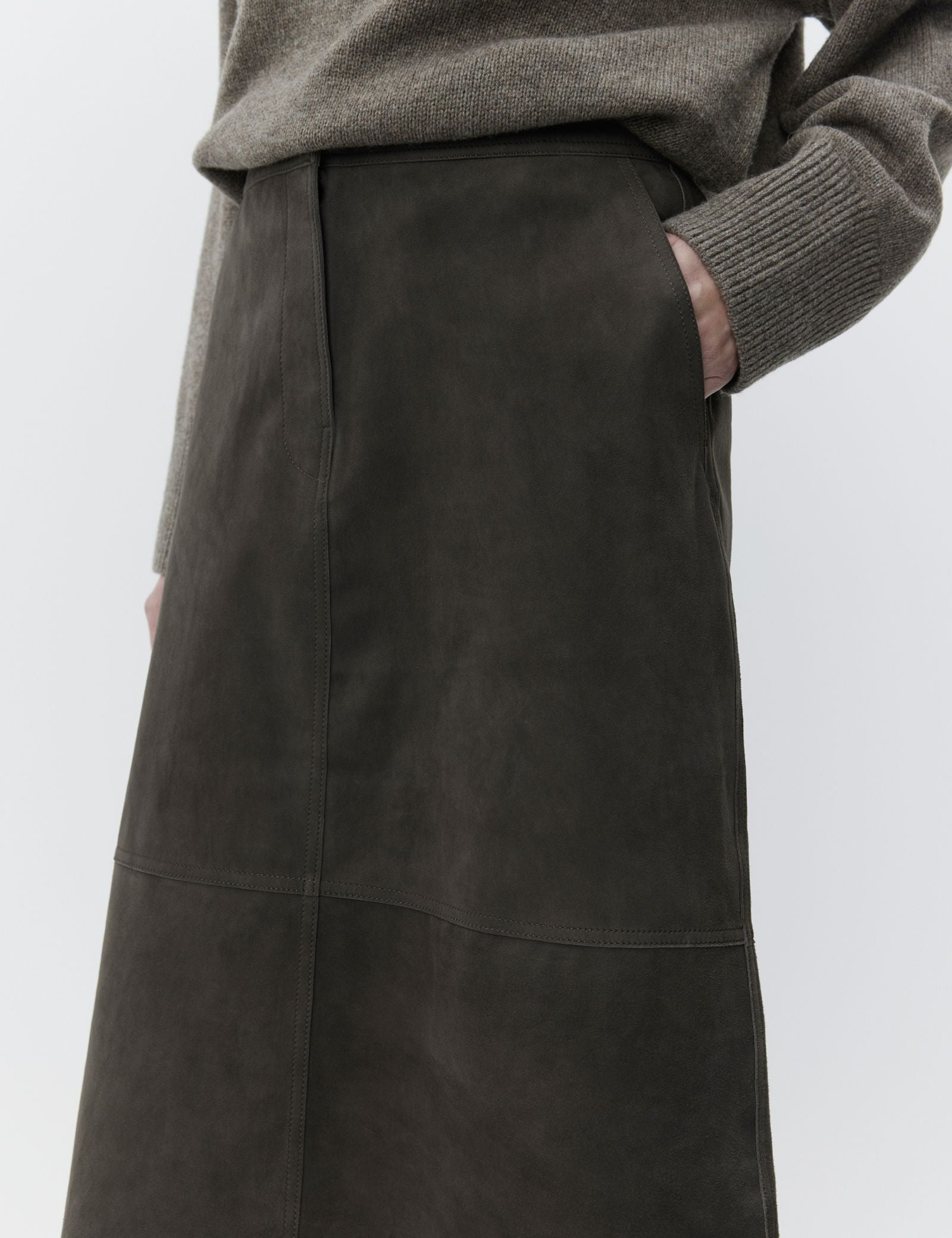 DAY Birger ét Mikkelsen Melo - Suede Skirt 191103 ESPRESSO