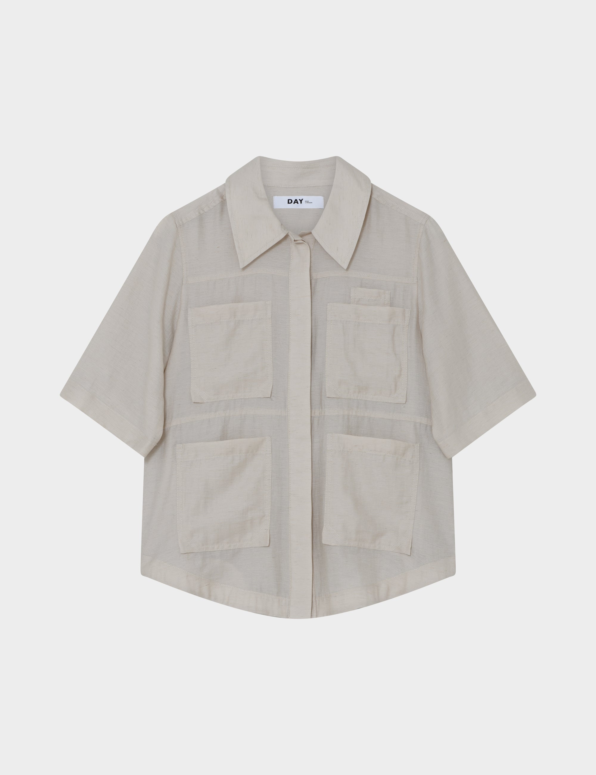 DAY Birger ét Mikkelsen Mina - Linen Slub Shirts & Blouses 500171 LIGHT SAND MELANGE