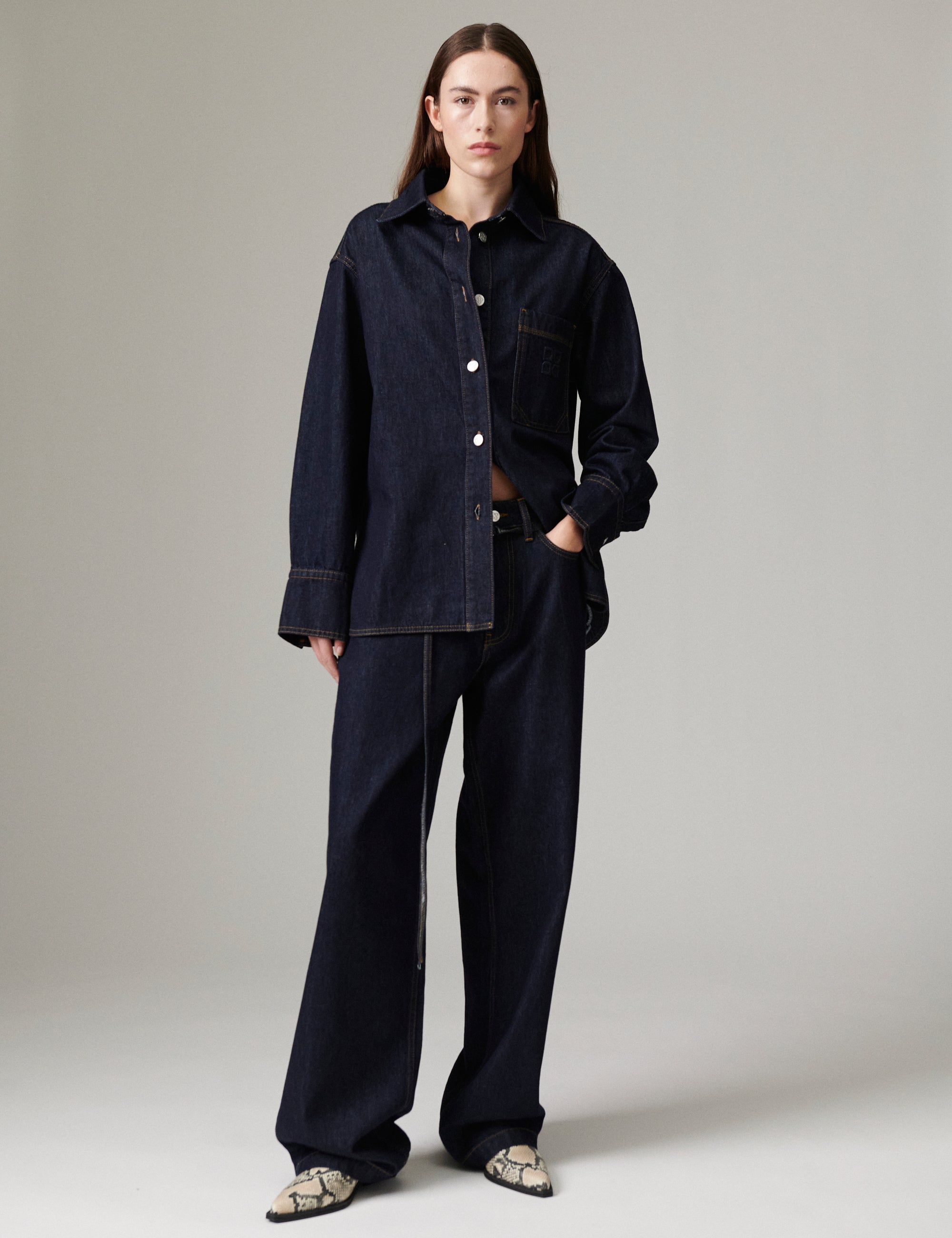 DAY Birger ét Mikkelsen Naika - Relaxed Denim - Shirt Shirt 193928 BLUE INDIGO