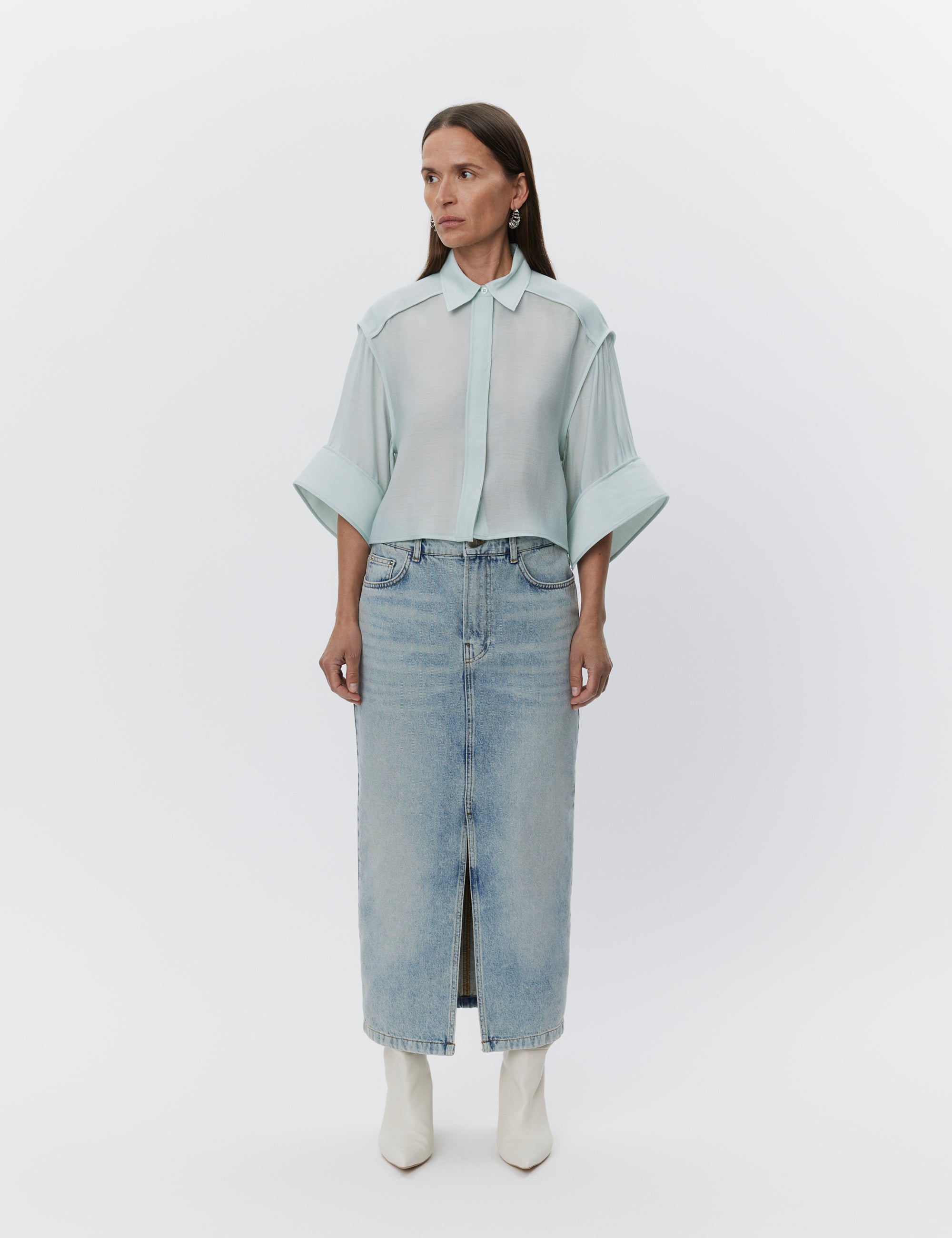 DAY Birger ét Mikkelsen Niki - Vintage Blue Denim Skirt 500139 VINTAGE BLUE