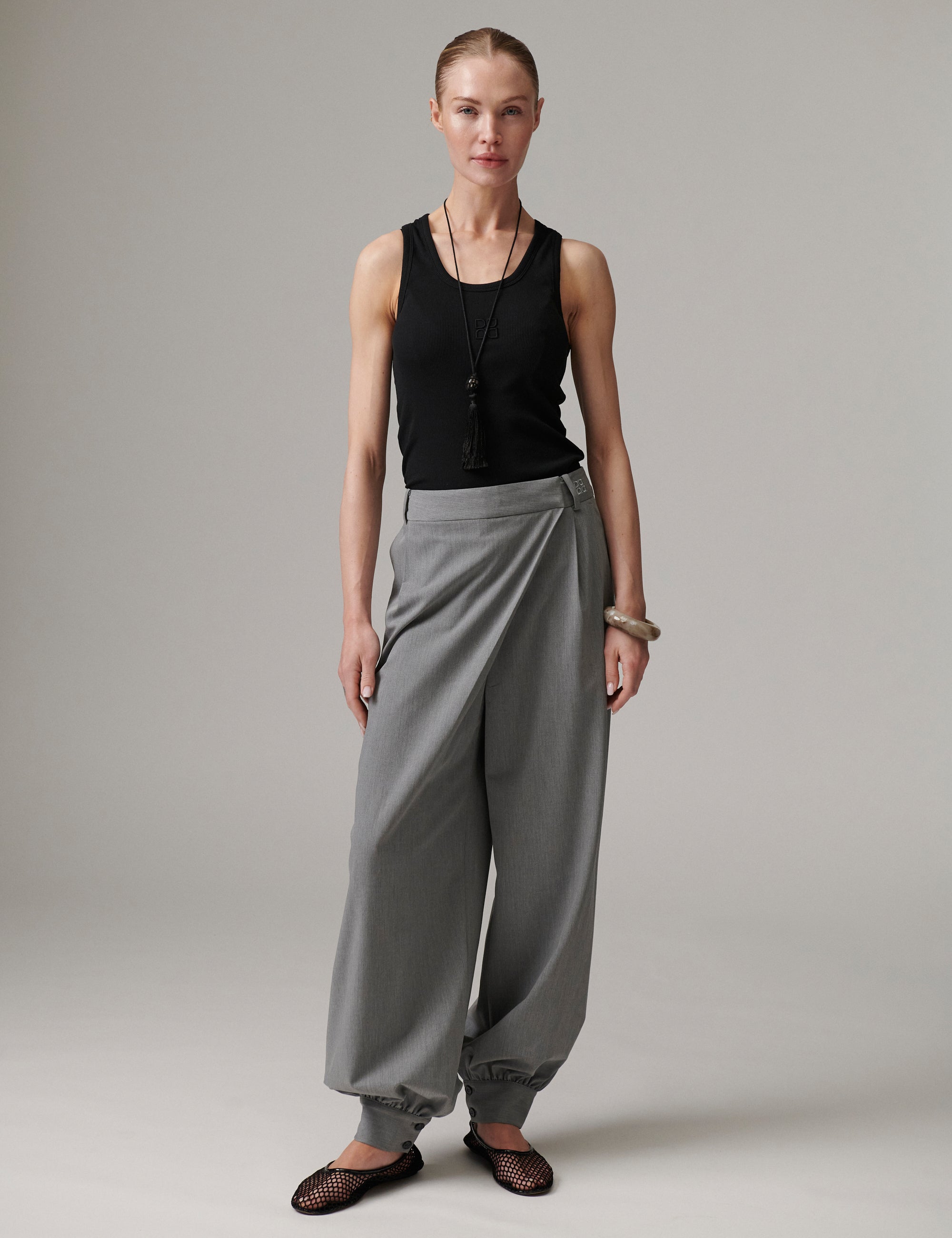 DAY Birger ét Mikkelsen Nila - Classic Gab Pants 500006 Medium Grey Melange