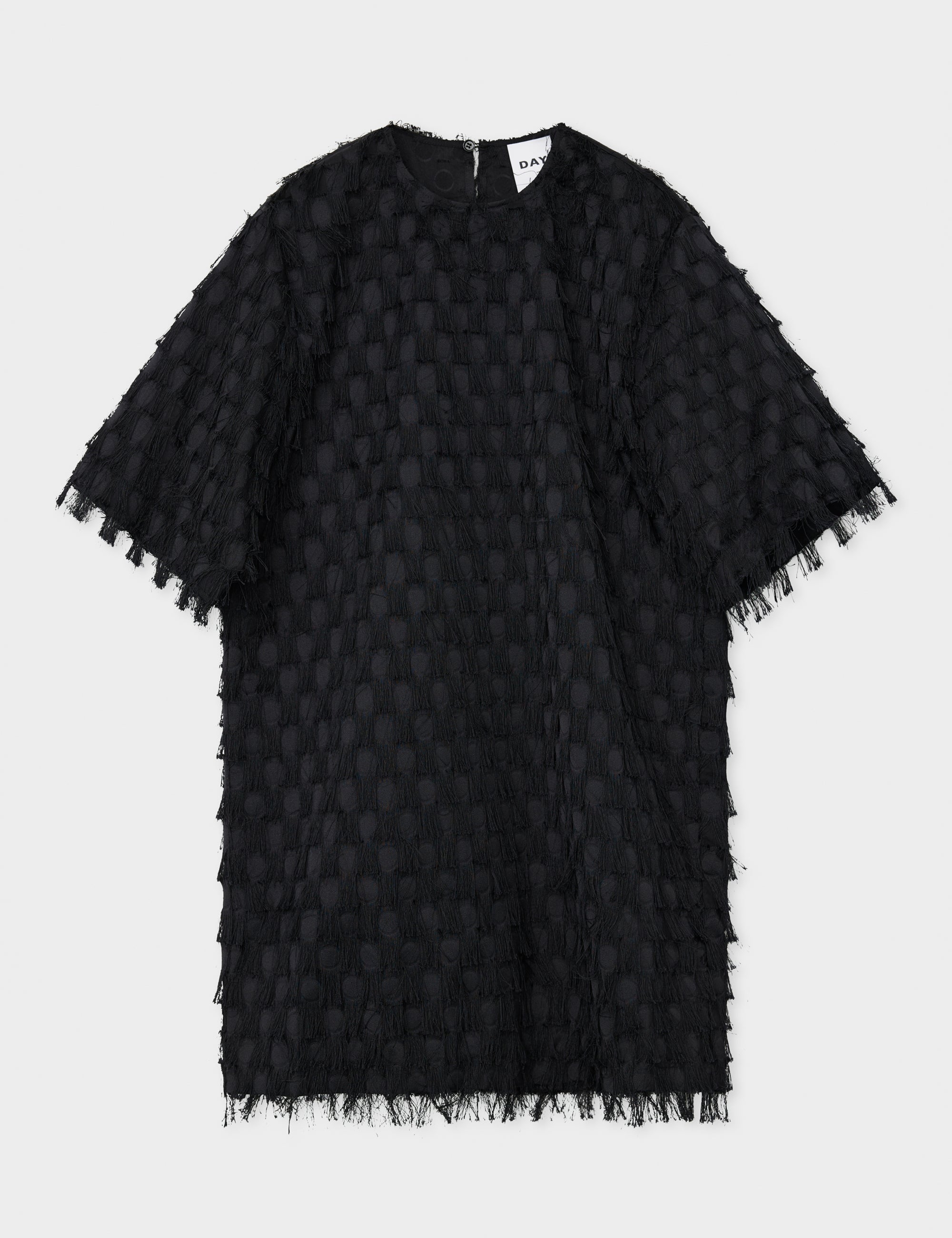 DAY Birger ét Mikkelsen Nori - Abstract Fringes Dress 190303 BLACK