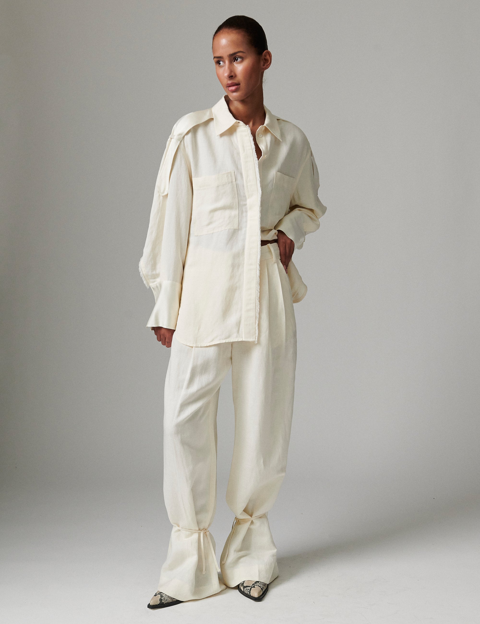 DAY Birger ét Mikkelsen Norma - Contrast Linen - Shirt Shirt 110605 Jet Stream