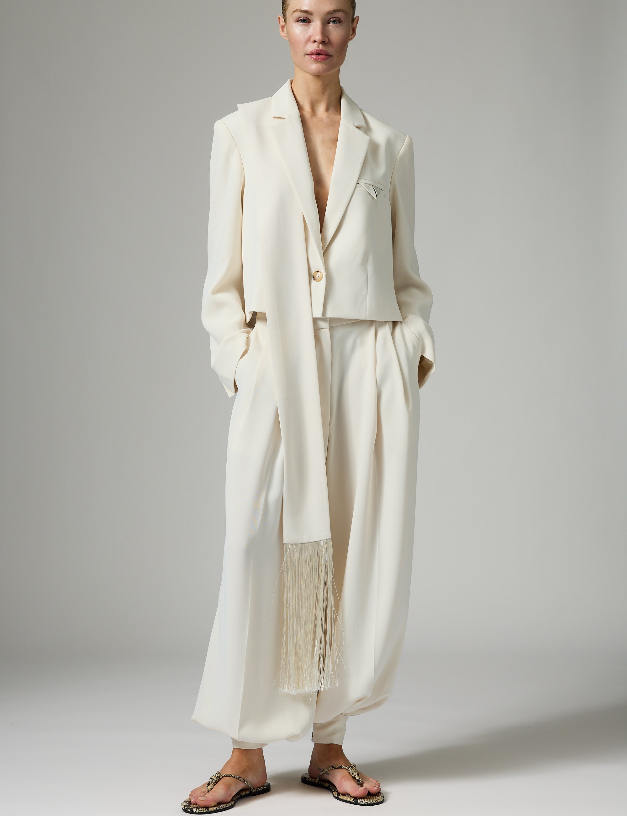 DAY Birger ét Mikkelsen Oda - Classic Gabardine Pants 01002 Ivory Shade