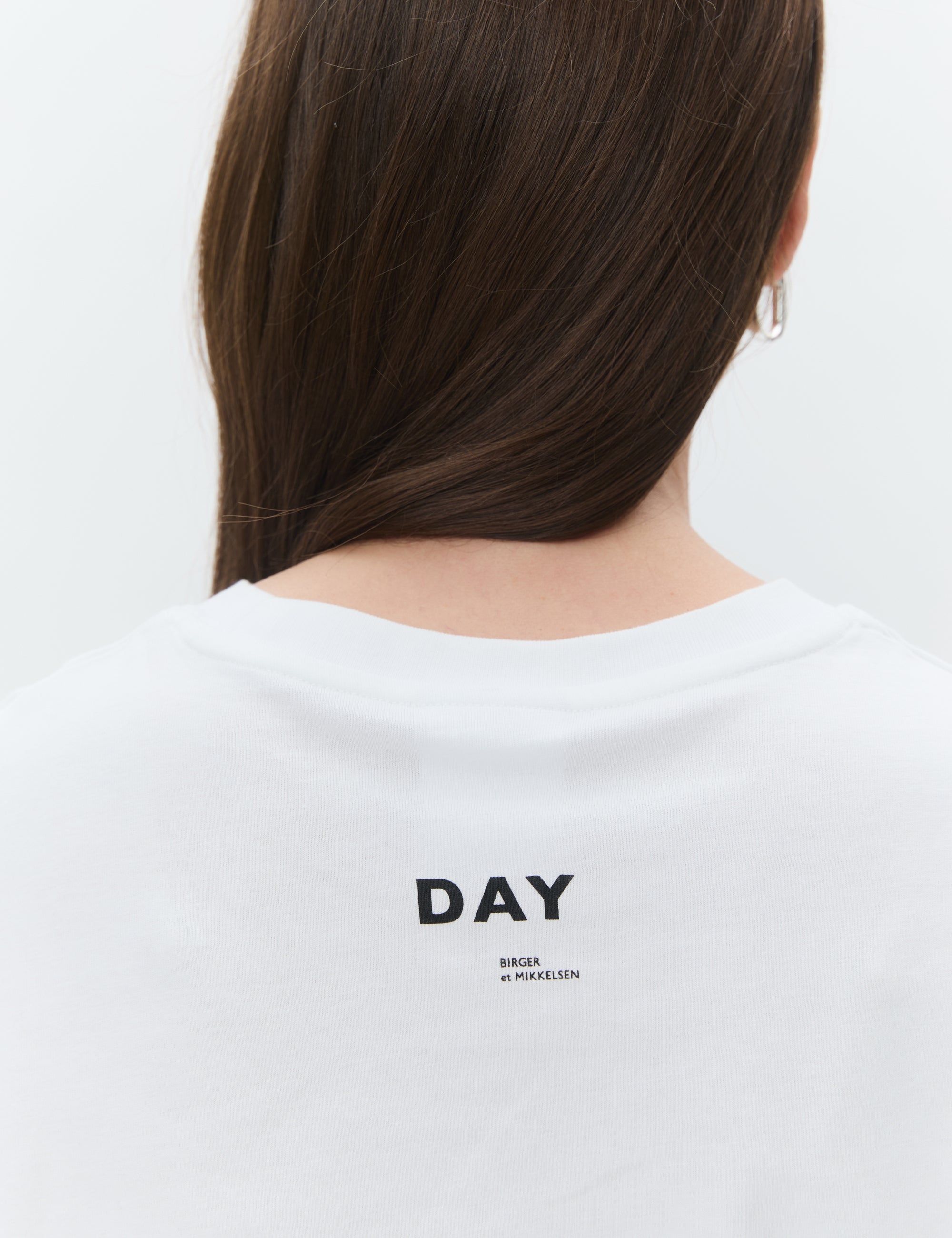 DAY Birger ét Mikkelsen Parry - Heavy Jersey RD Tops & T-Shirts 110601 BRIGHT WHITE