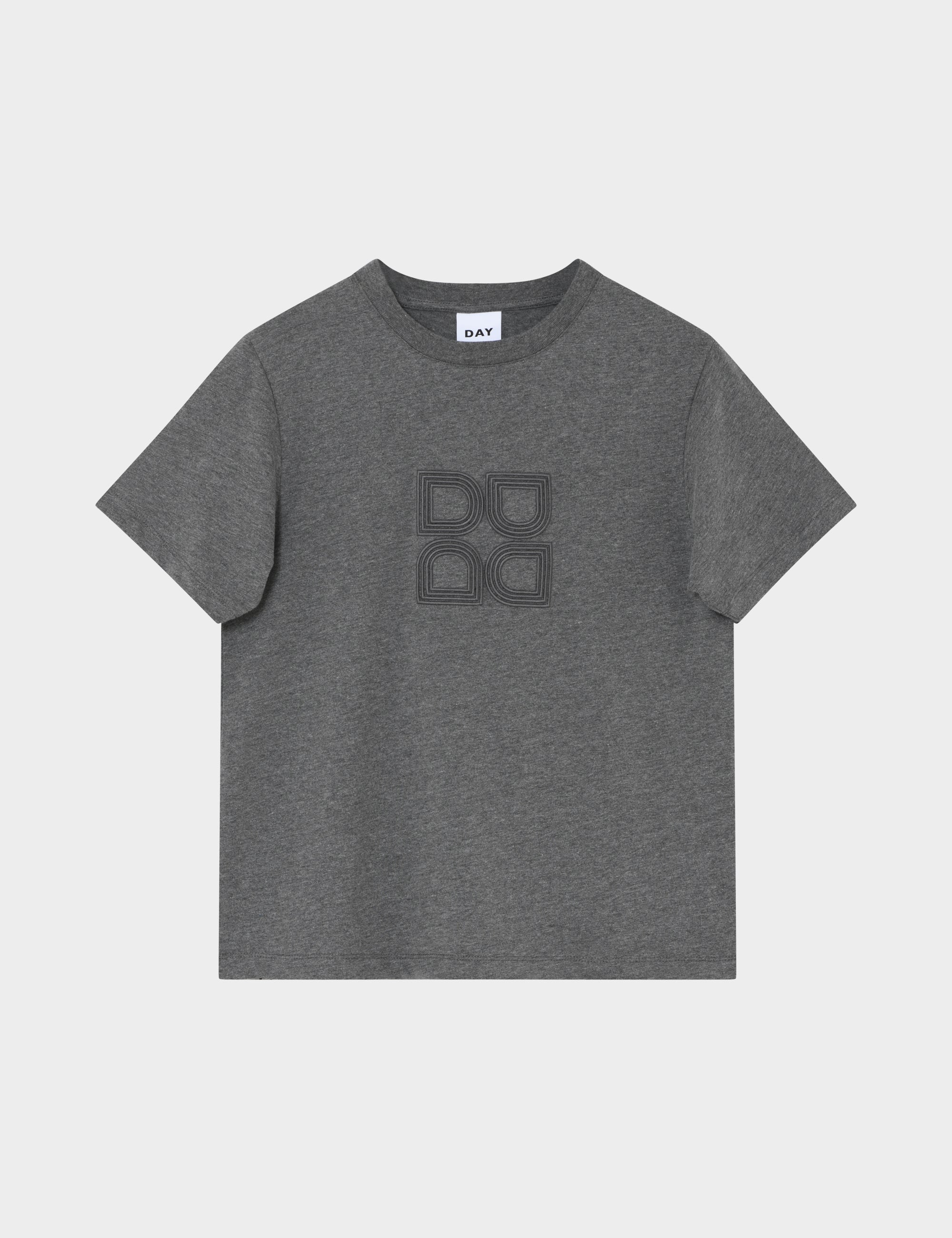 DAY Birger ét Mikkelsen Parry Logo- Heavy Jersey - T-shirt T-shirt 500006 Medium Grey Melange