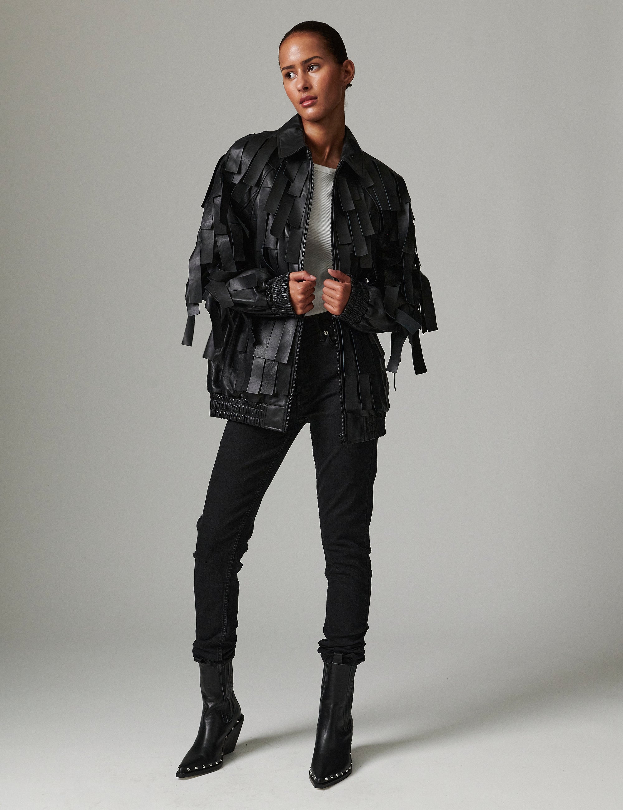 DAY Birger ét Mikkelsen Rafia - Soft Lamb Leather - Jacket Jacket 190303 Black