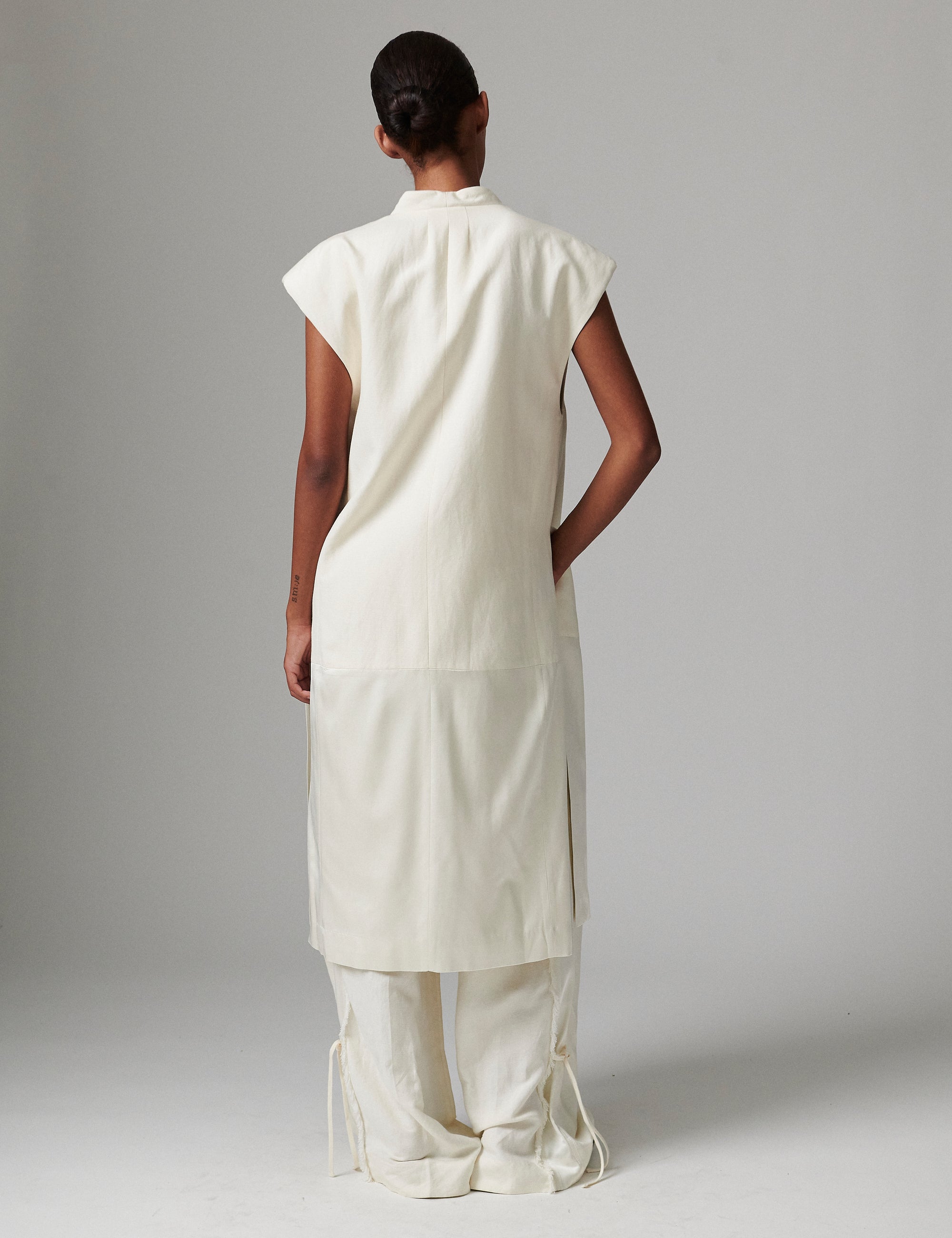DAY Birger ét Mikkelsen Rorina - Contrast Linen Waistcoat 110605 Jet Stream