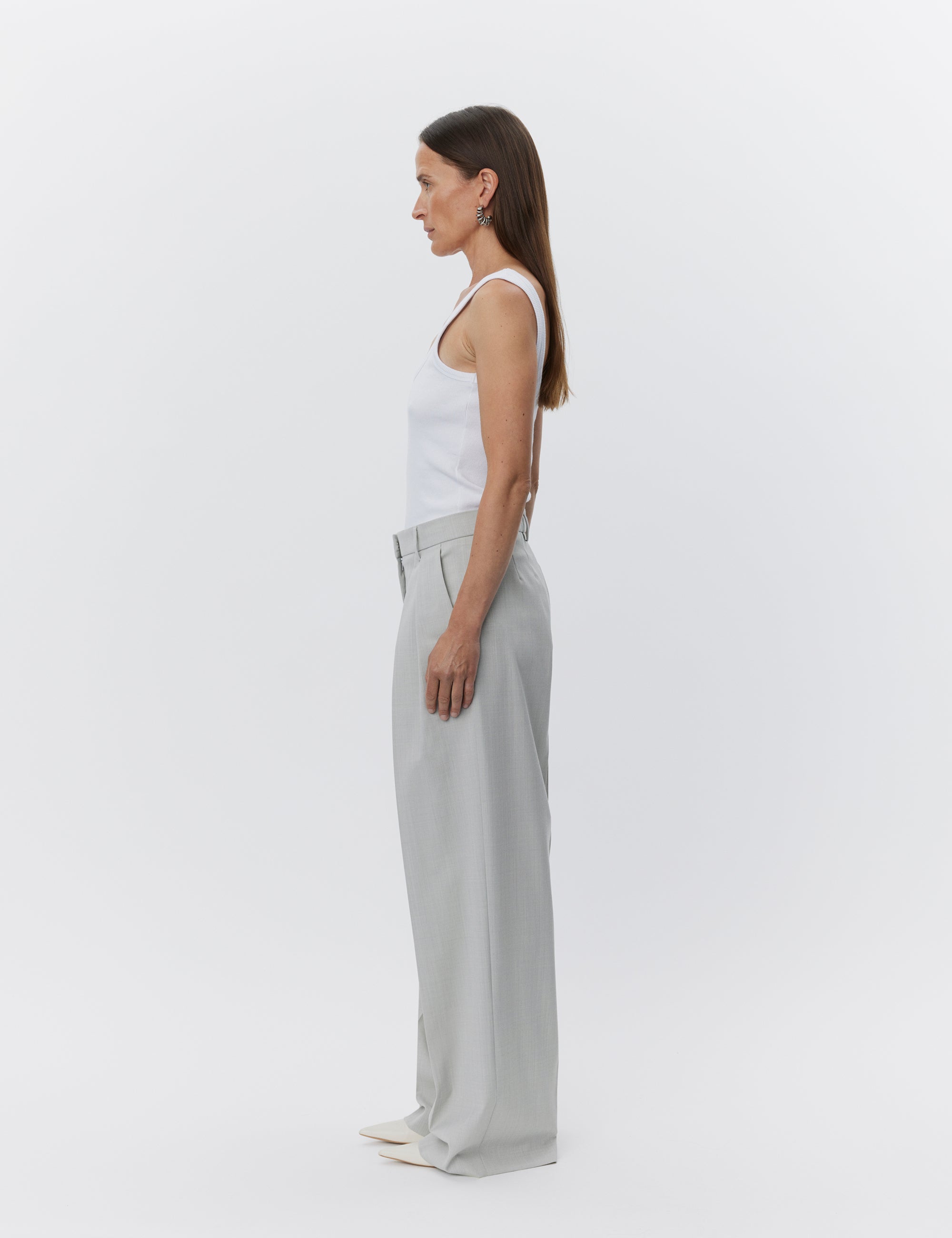 DAY Birger ét Mikkelsen Samuel - Classic Wool Blend Pants 500132 MISTY BLUE MELANGE