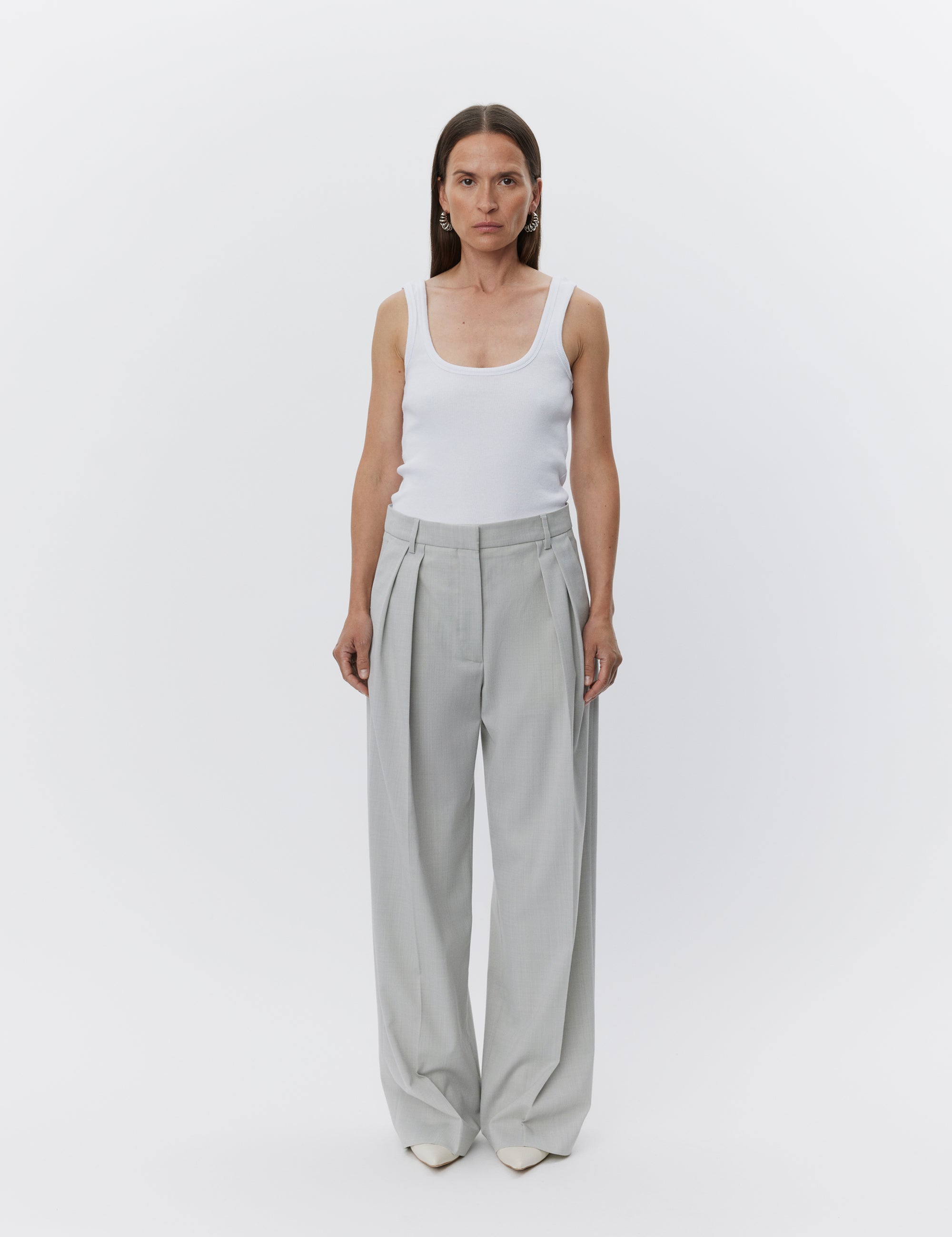 DAY Birger ét Mikkelsen Samuel - Classic Wool Blend Pants 500132 MISTY BLUE MELANGE