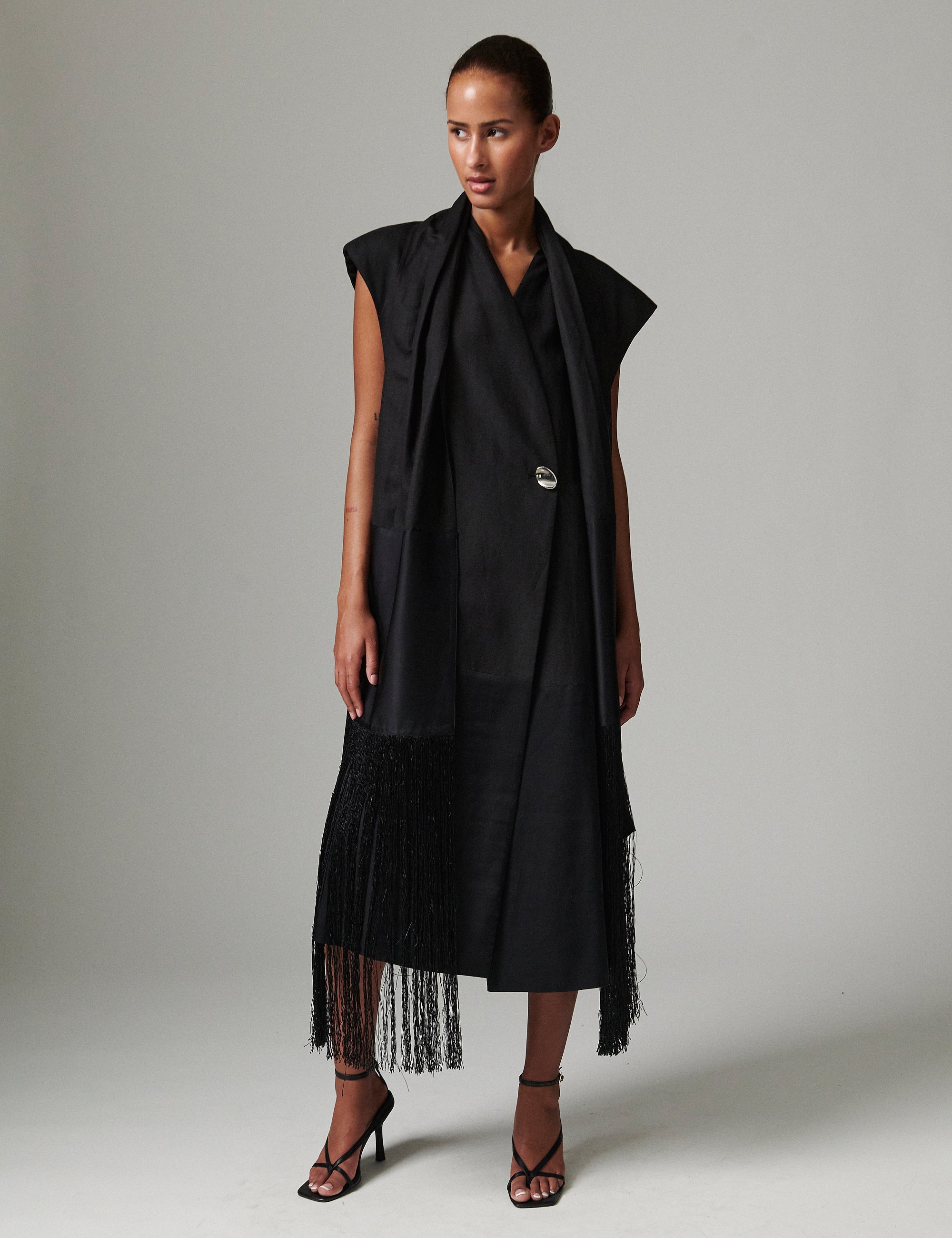 DAY Birger ét Mikkelsen Tory - Contrast Linen Scarf 190303 Black