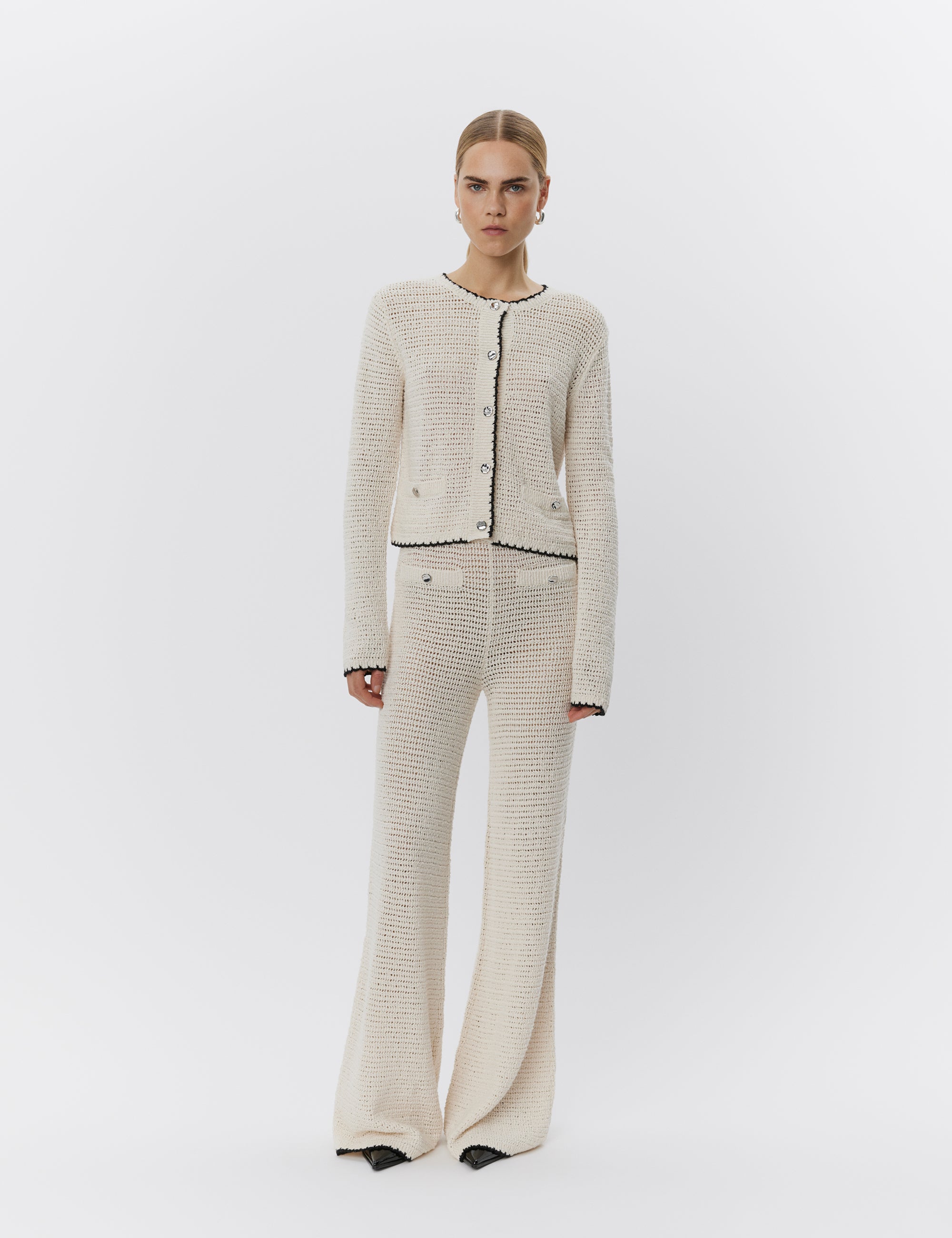 DAY Birger ét Mikkelsen Turner - Cotton Structure Cardigan 11-0605 JET STREAM